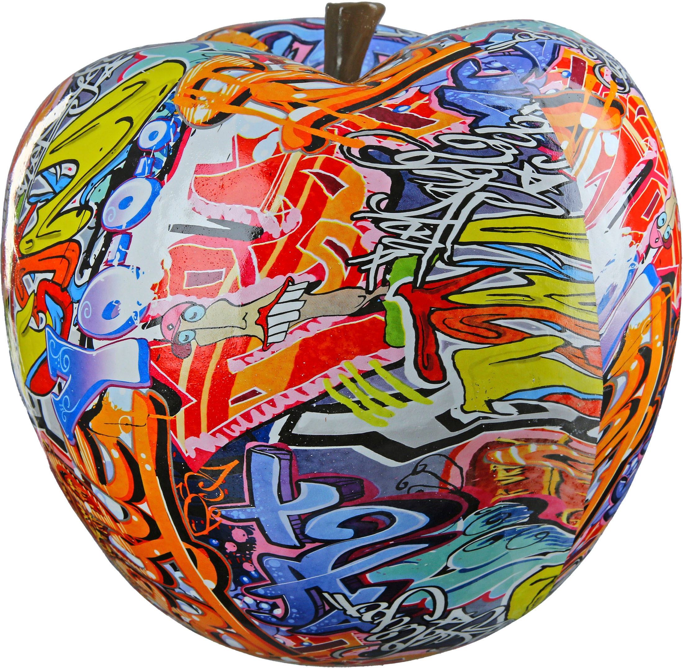 Image of Casablanca by Gilde Dekoobjekt "Apfel Street Art" Graffiti-Design