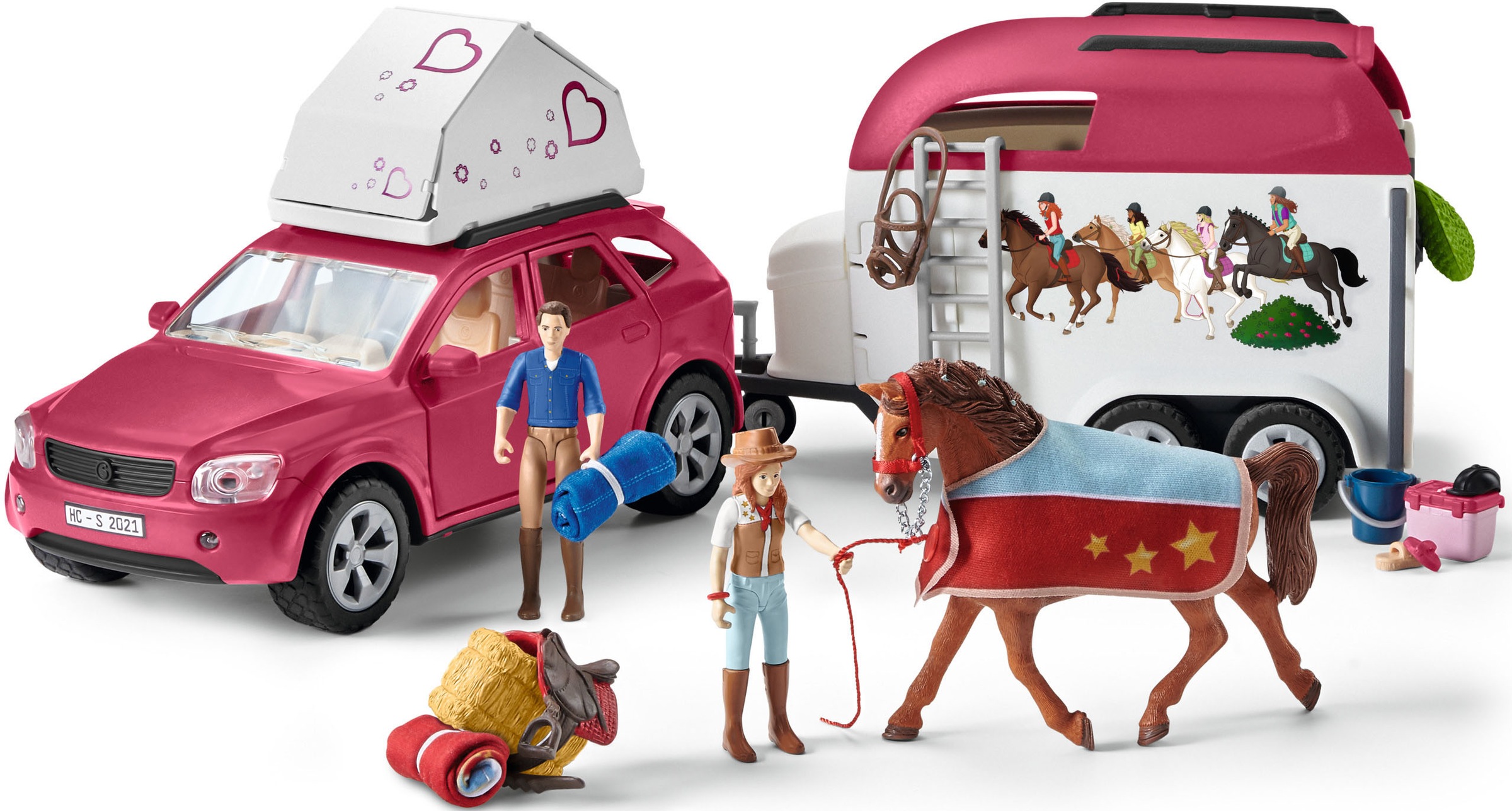 Image of Schleich® Spielwelt »Horse Club, Abenteuer mit Auto und Pferdeanhänger (42535)«, Made in Europe bei Ackermann Versand Schweiz