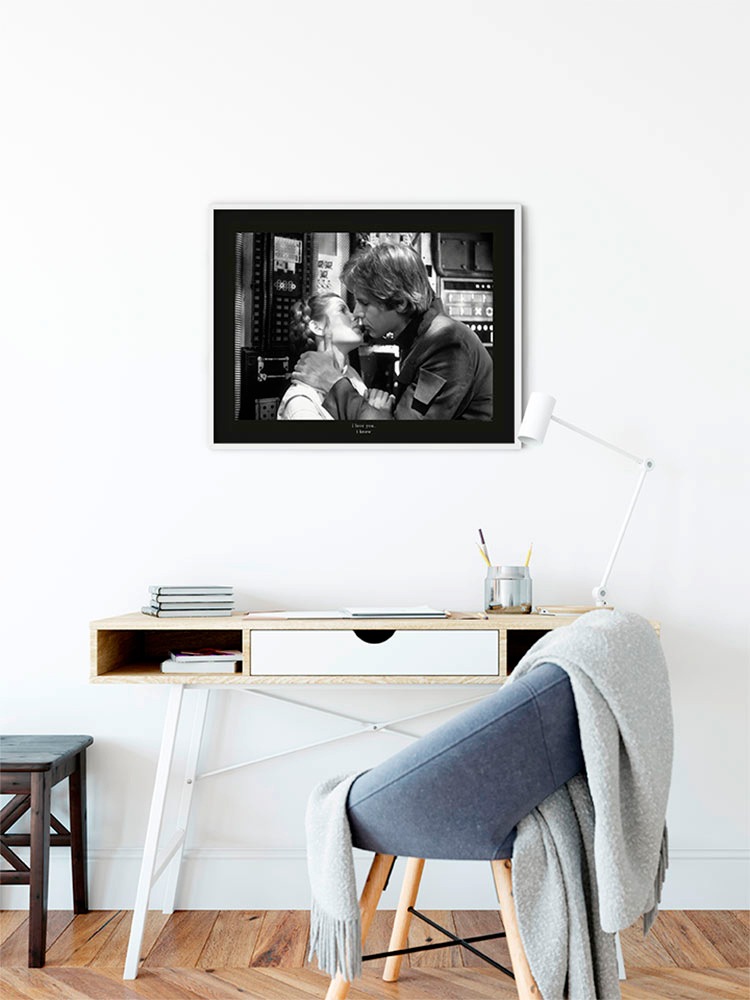 Komar Bild »Star Wars Classic Leia Han Kiss Quote«, Star Wars, (1 St.), Wandbild zur Dekoration im Kinderzimmer - ohne Rahmen