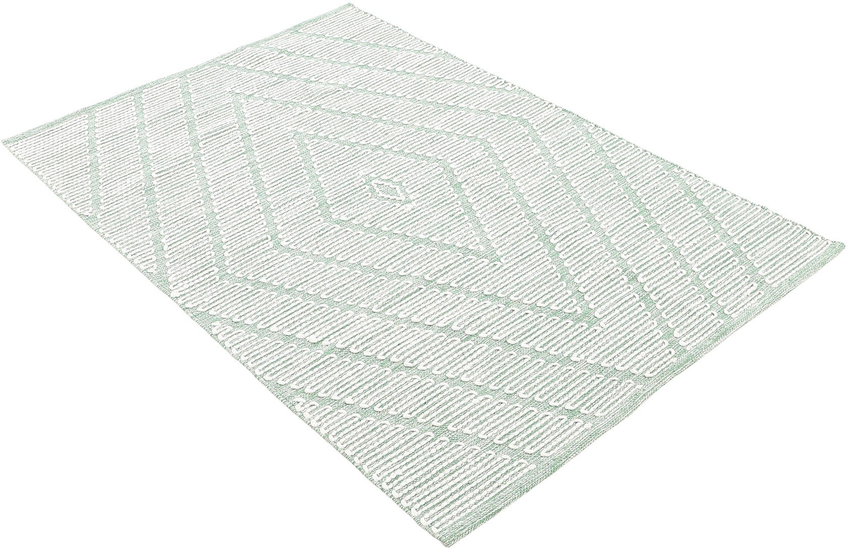 kaufen Hoch-Tief »Kelim Handweb, Durry«, Teppich handgewebt, günstig Effekt, carpetfine reine Baumwolle rechteckig, geometrisch,