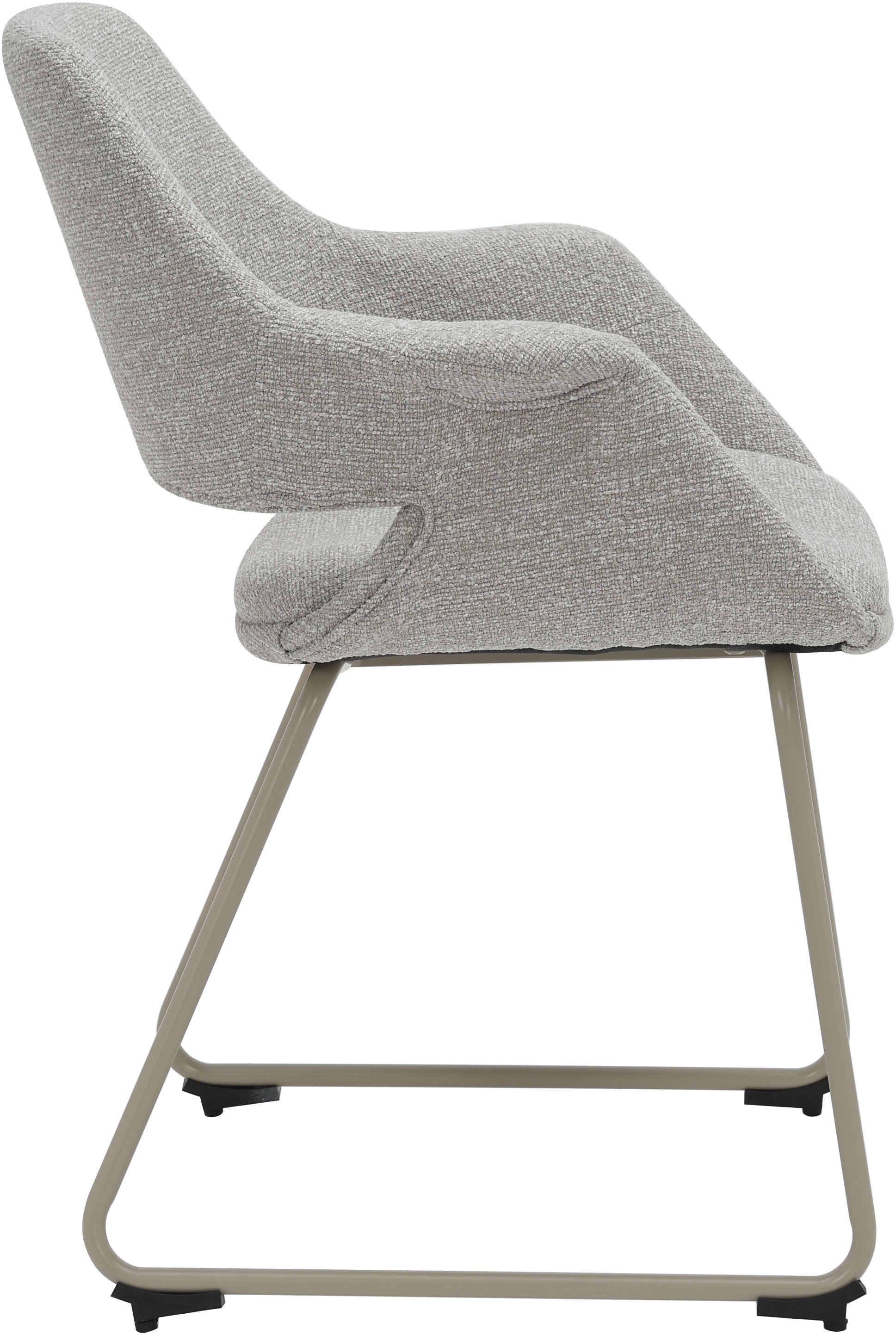 GOODproduct Chaise de salle à manger »Genna« (Ensemble) 2 cuispflegeleichter Webstoff Bezug, edles Metallgestell, Sitzhöhe 47 cm