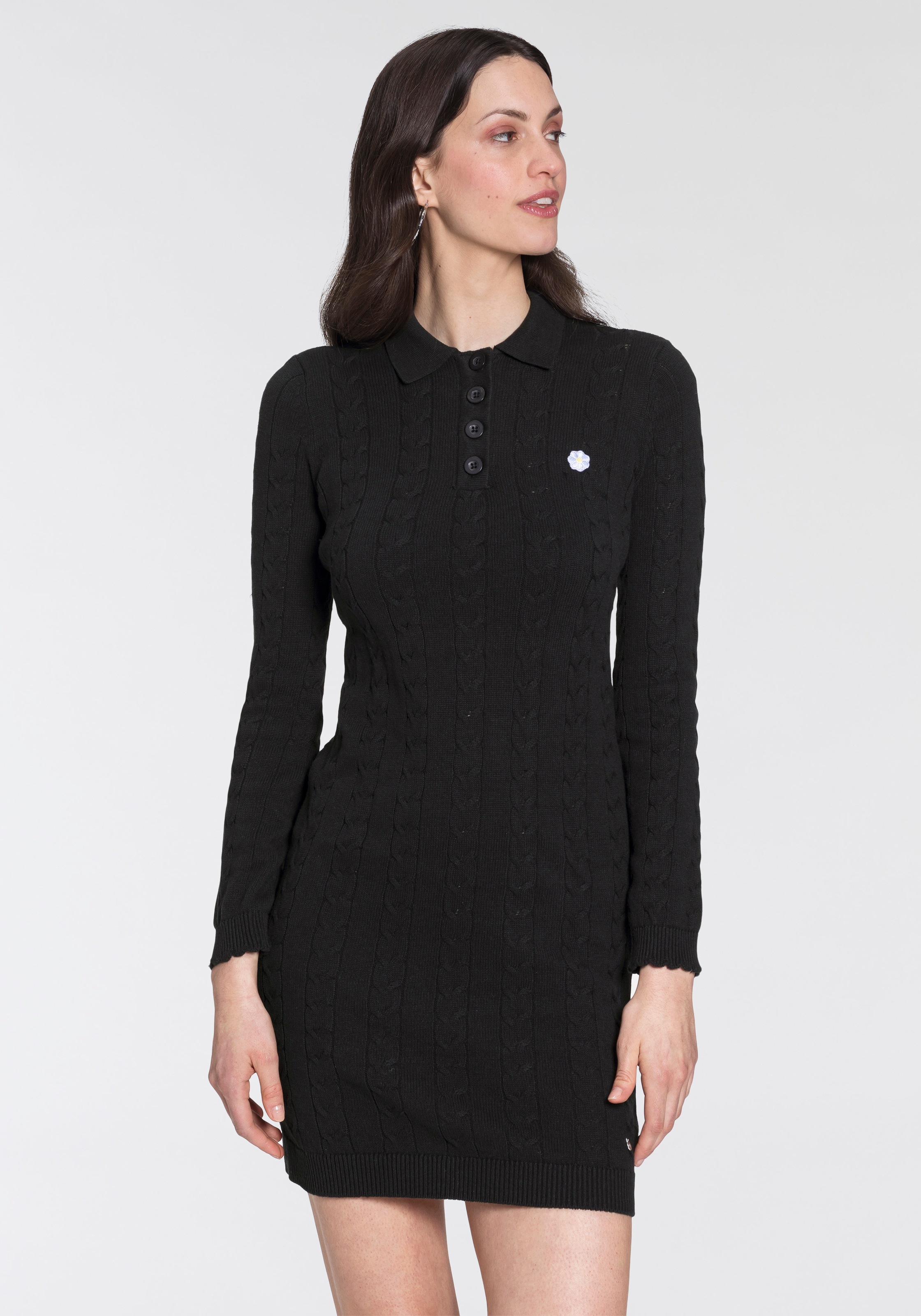 Image of AJC Strickkleid, mit Zopfmuster und Stickerei - NEUE KOLLEKTION bei Ackermann Versand Schweiz