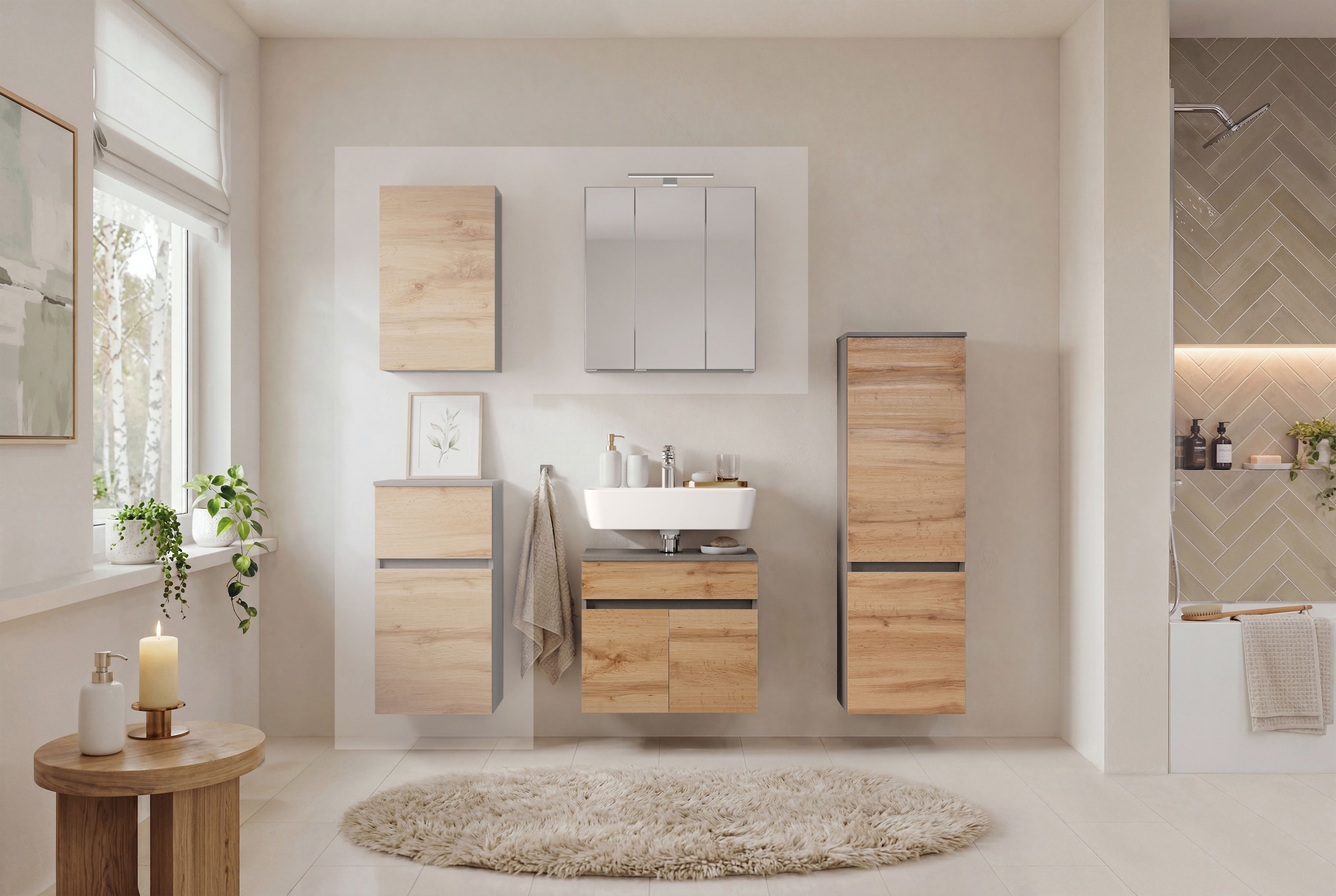 GOODproduct »BOZEN, 2-tlg. Unterbecken-Set - Midischrank«