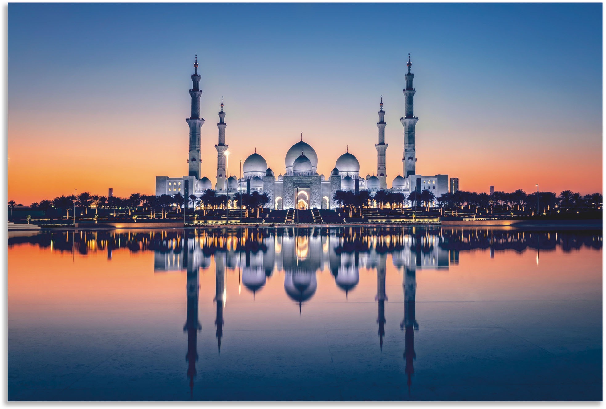 Image of Artland Alu-Dibond-Druck "Scheich-Zayid-Moschee III" Bilder von Asien 1 Stk. tlg. für Innen- und Aussenbereich geeignet, Outdoorbild