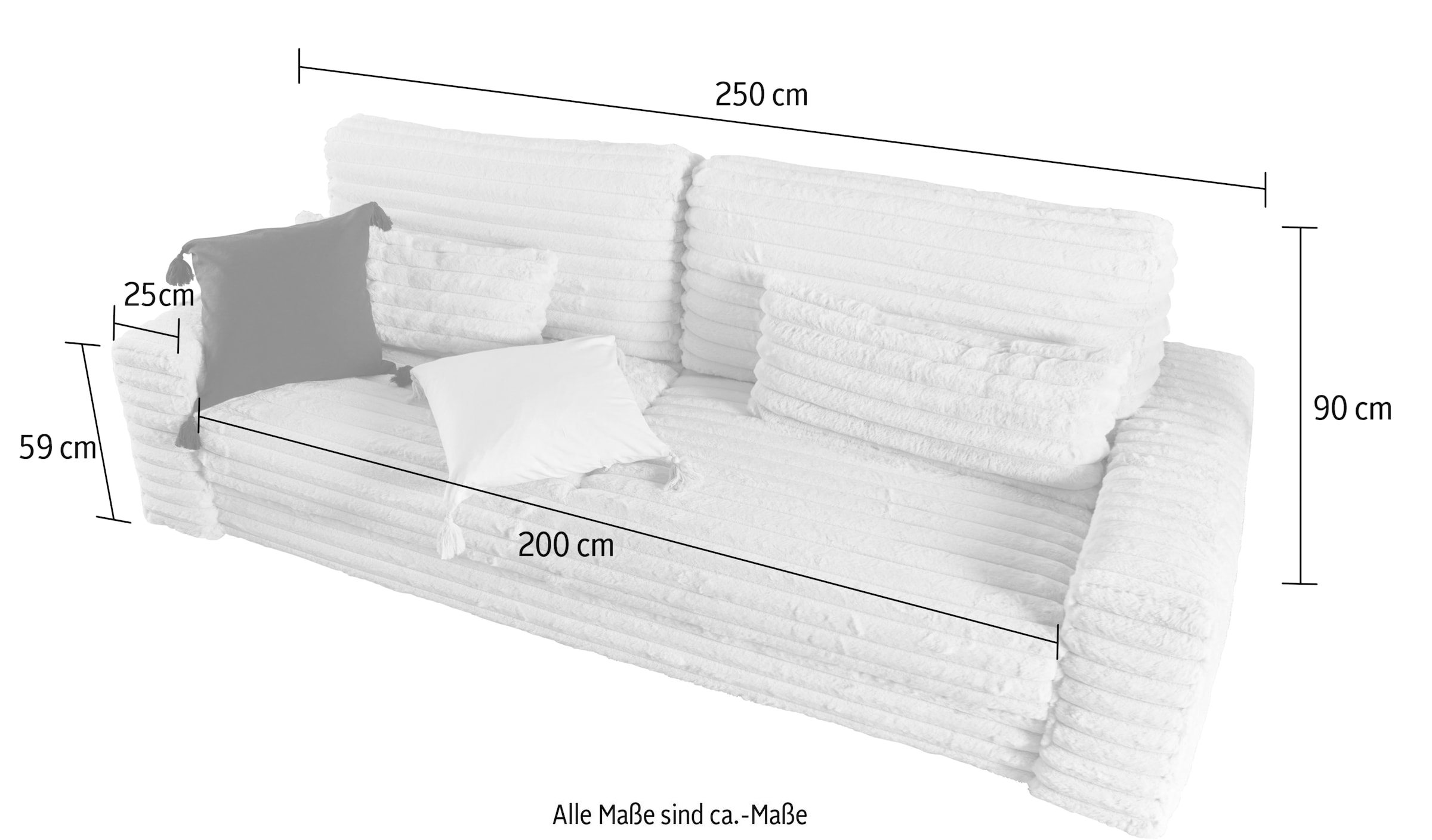 LeGer Home by Lena Gercke Schlafsofa »Imoga, Polster mit Schlaffunktion, 3-Sitzer Sofa, Couch mit Bettkasten«, in modernen Farben und Stoffen, Bettfunktion, Liegefläche: 200x150 cm