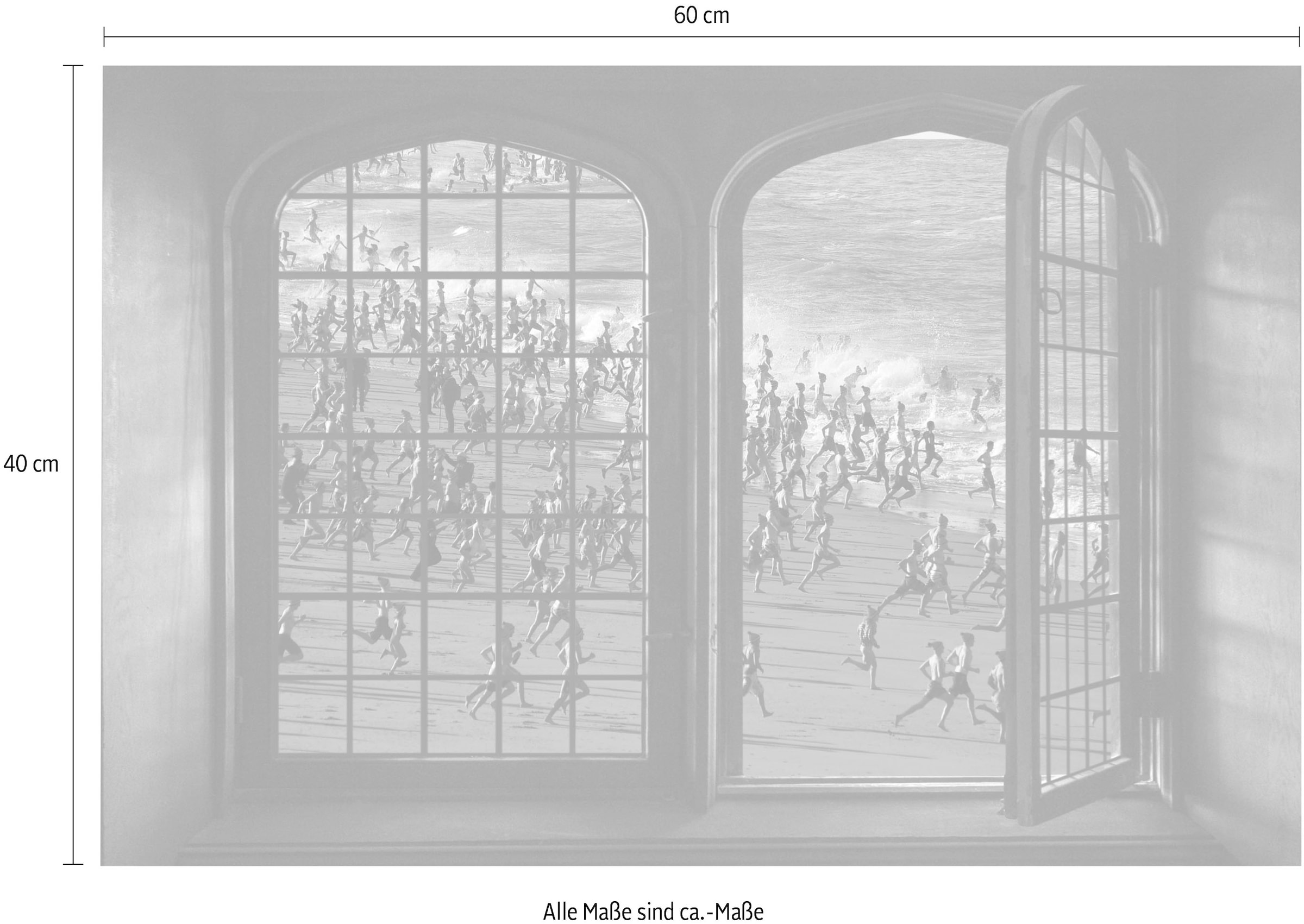 queence Wandsticker »Lets go swim« Wandsticker, Wandbild, selbstklebend, 3D, Fenster