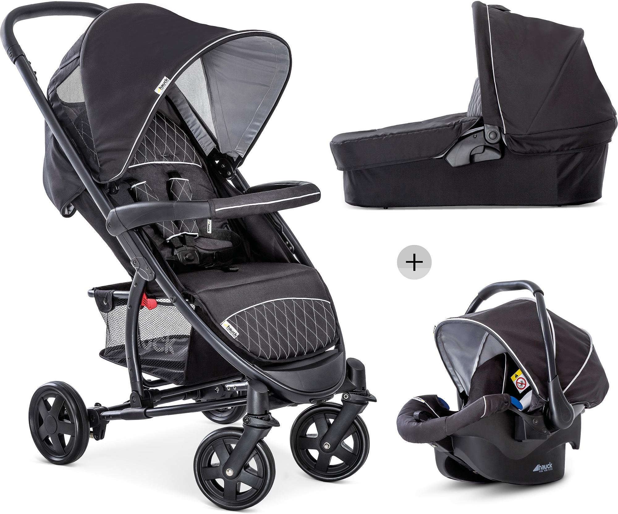 Image of Hauck Kombi-Kinderwagen »Malibu 4 Trio Set, Black/Silver«, mit Babyschale; Kinderwagen bei Ackermann Versand Schweiz