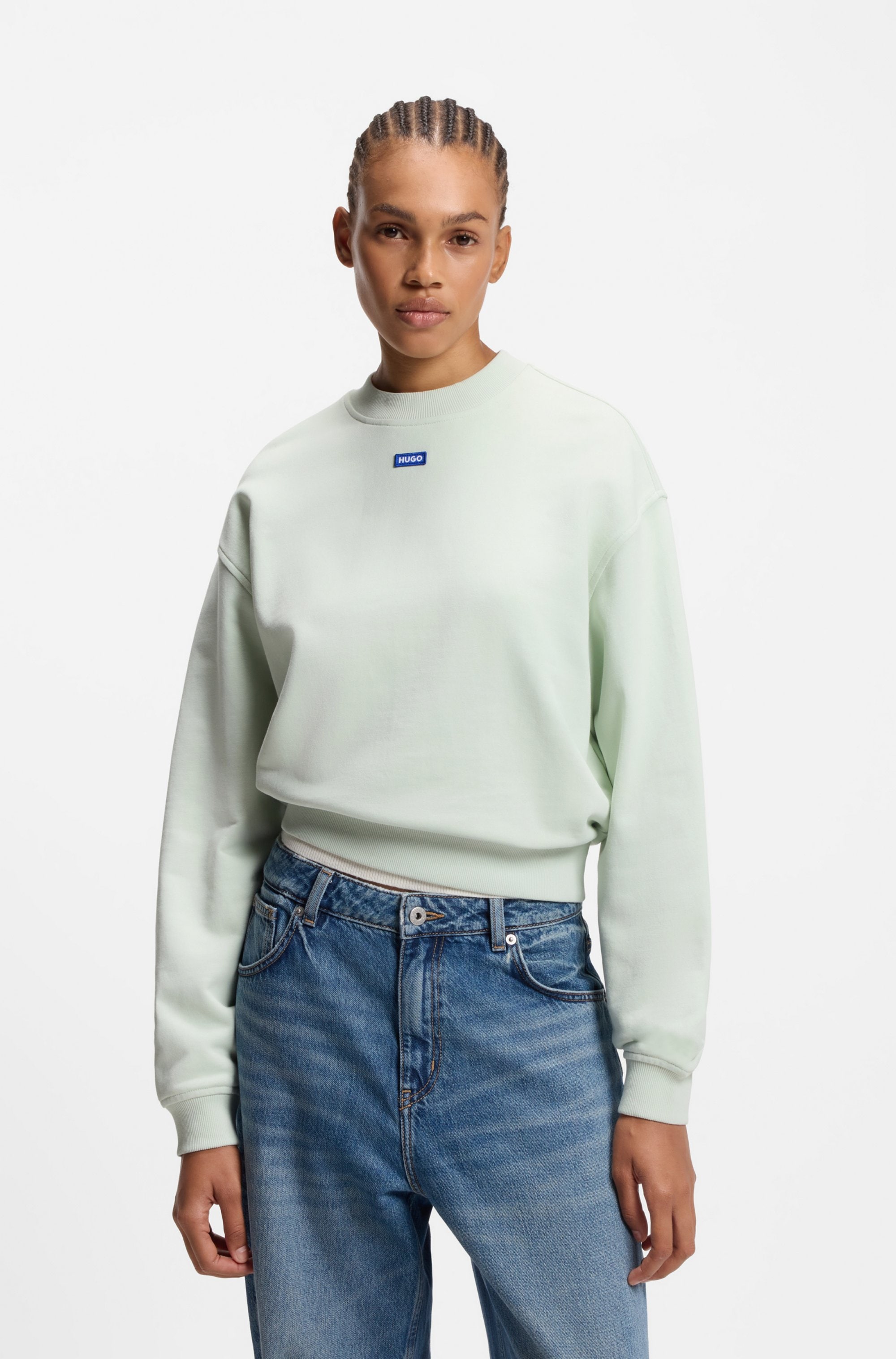 Image of HUGO Sweatshirt "Delessa", mit Logoaufnäher