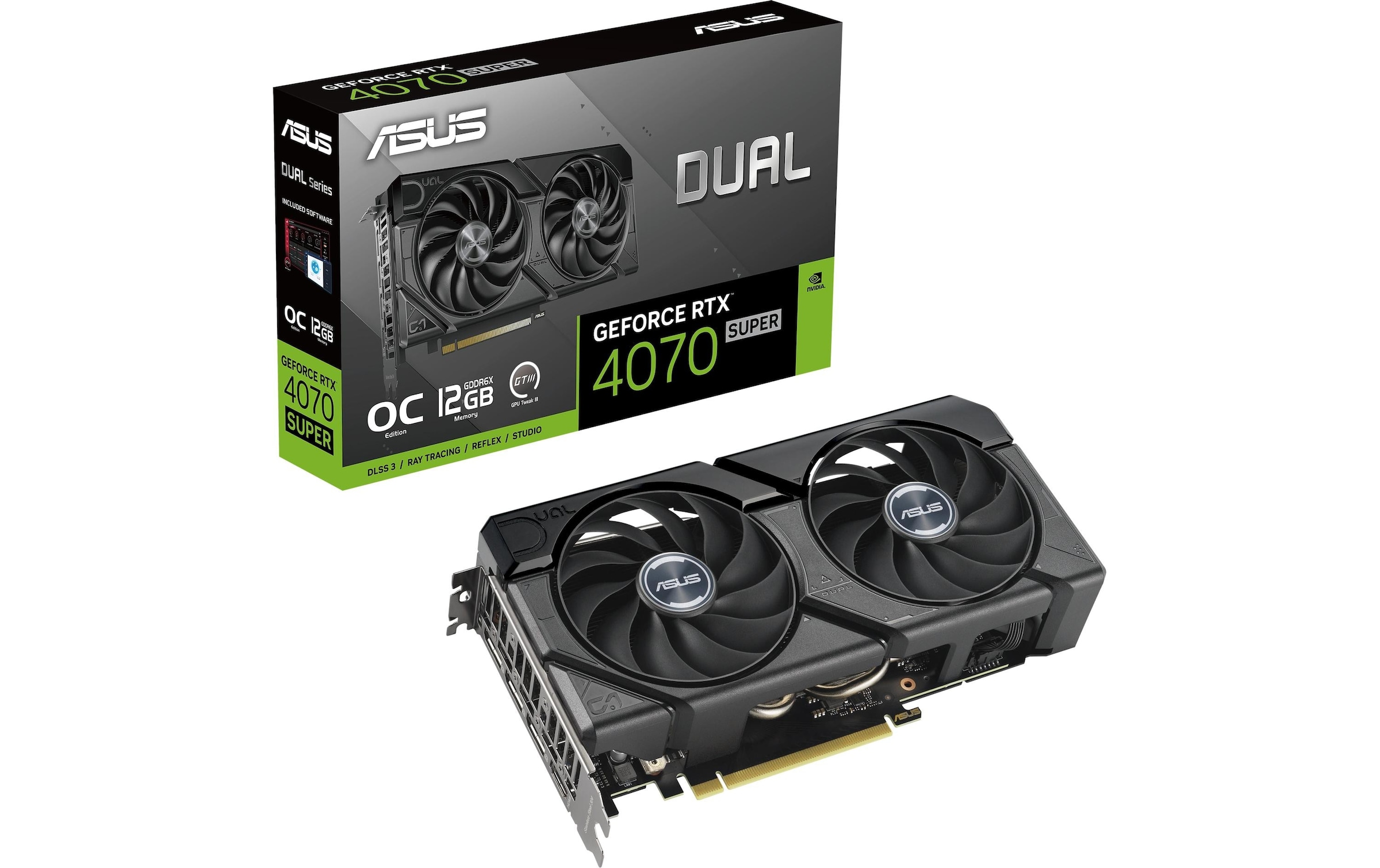 Asus Grafikkarte »Dual GeForce RTX 4070 SUPER EVO OC Edition 12 GB«, 12 GB, GDDR6X