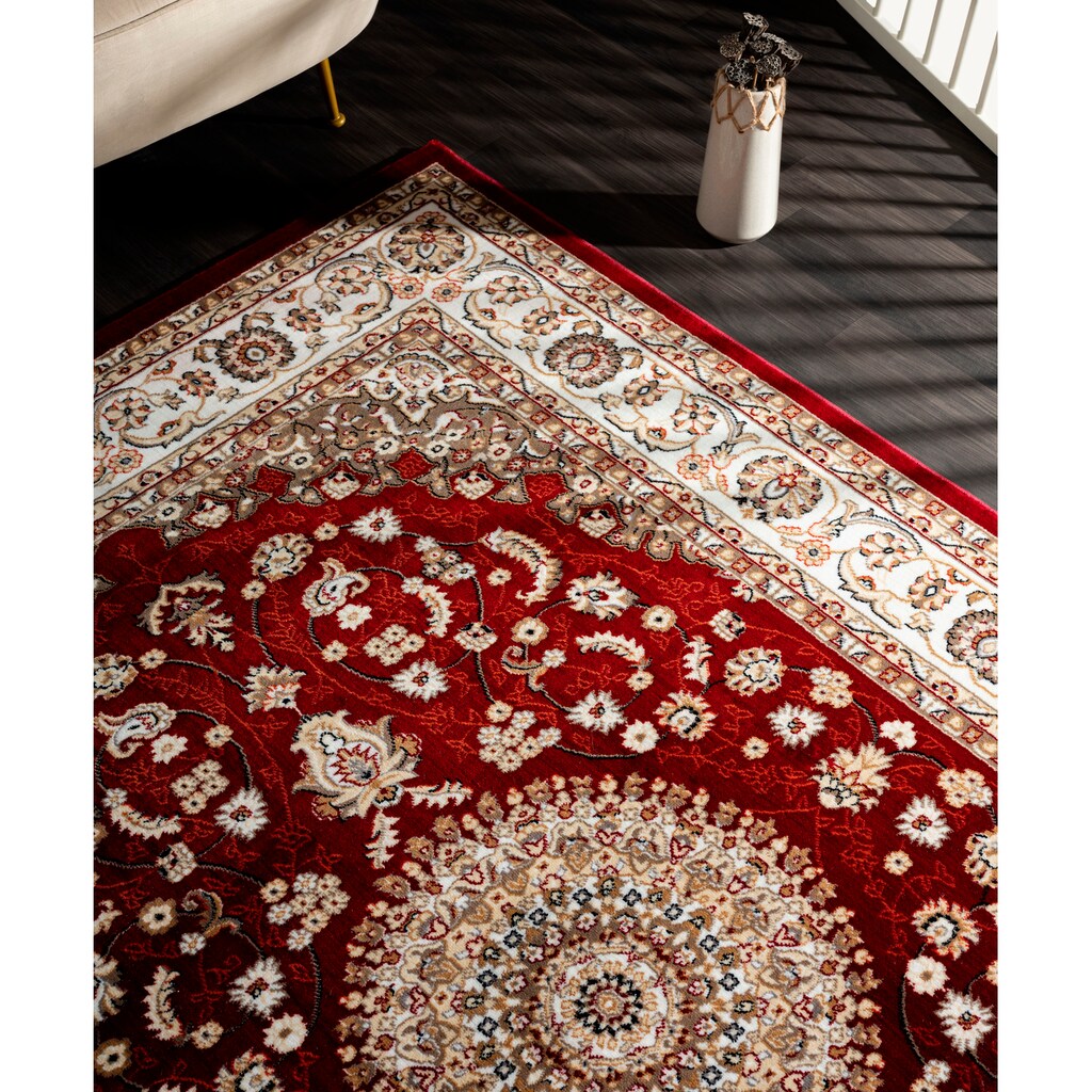 merinos Teppich »Dubai 56253«, rechteckig, pflegeleicht, Kurzflor, orientalisch, elegant, Polyester, glänzend