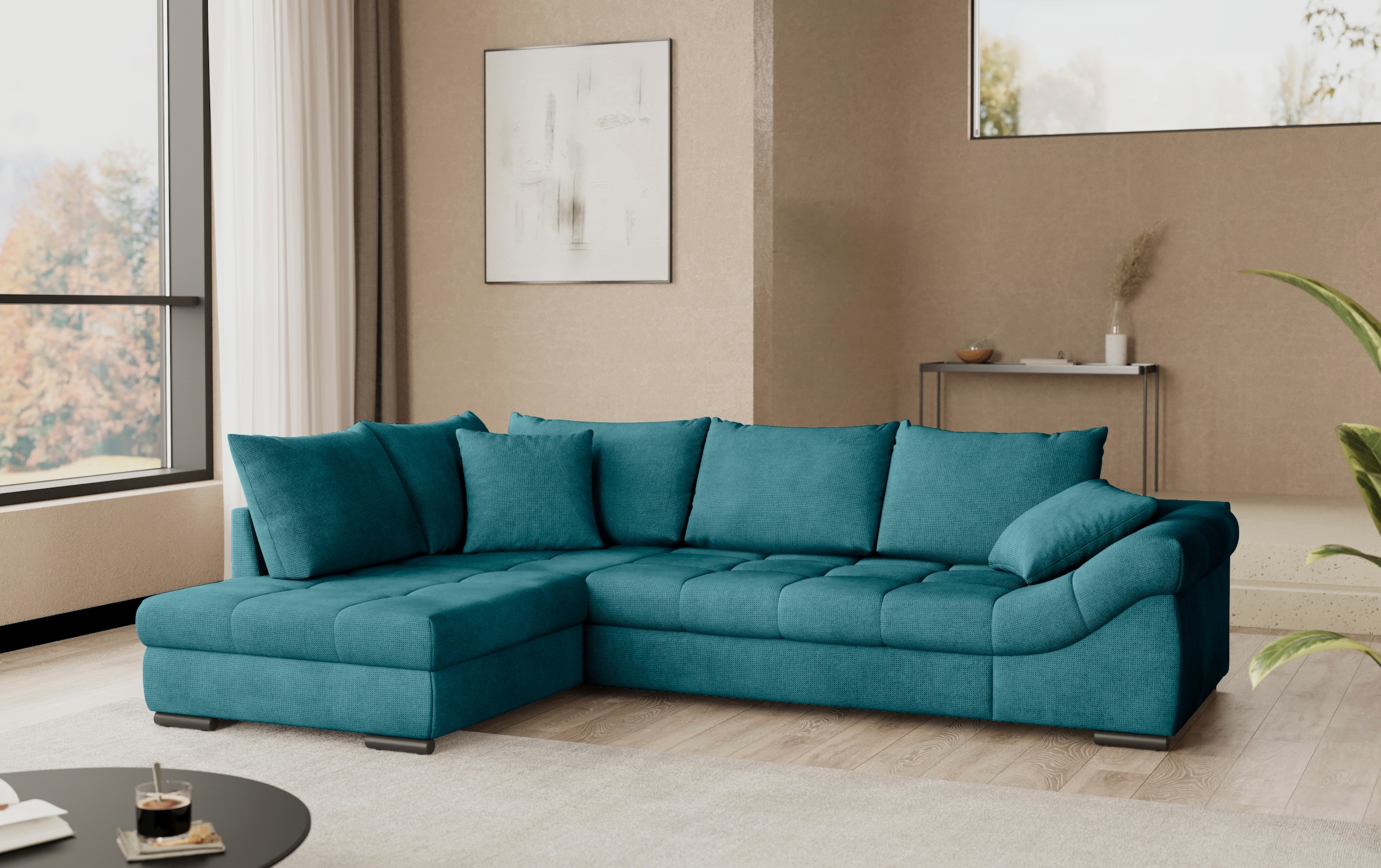 Mr. Couch Ecksofa »Allegro DuraFlex, L-Form«, Hochschläfer-Bettauszug, Kaltschaumpolsterung, bis 140 kg belastbar
