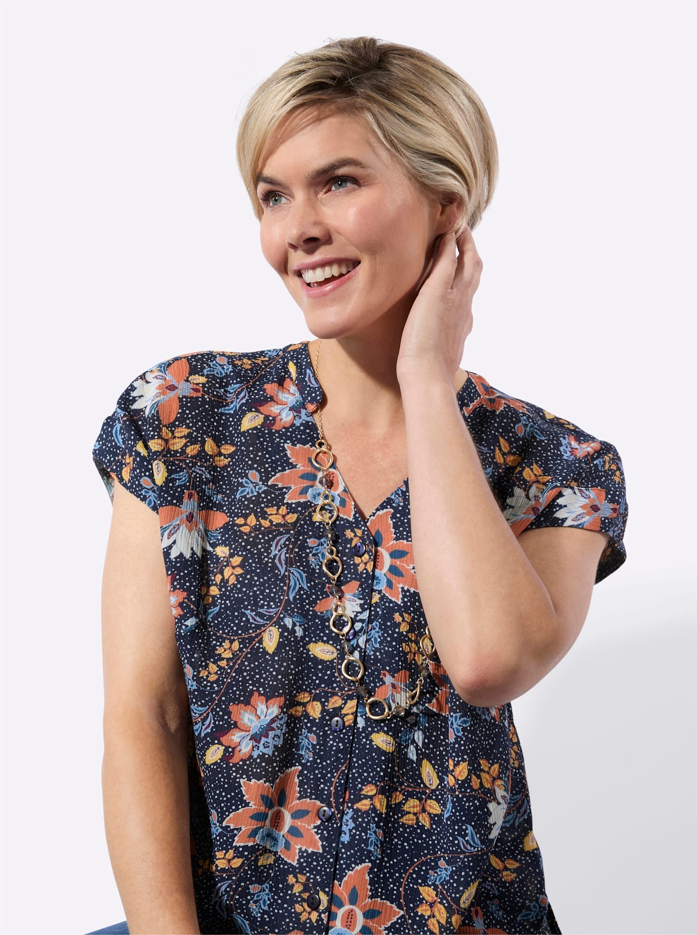 Classic Basics Druckbluse
