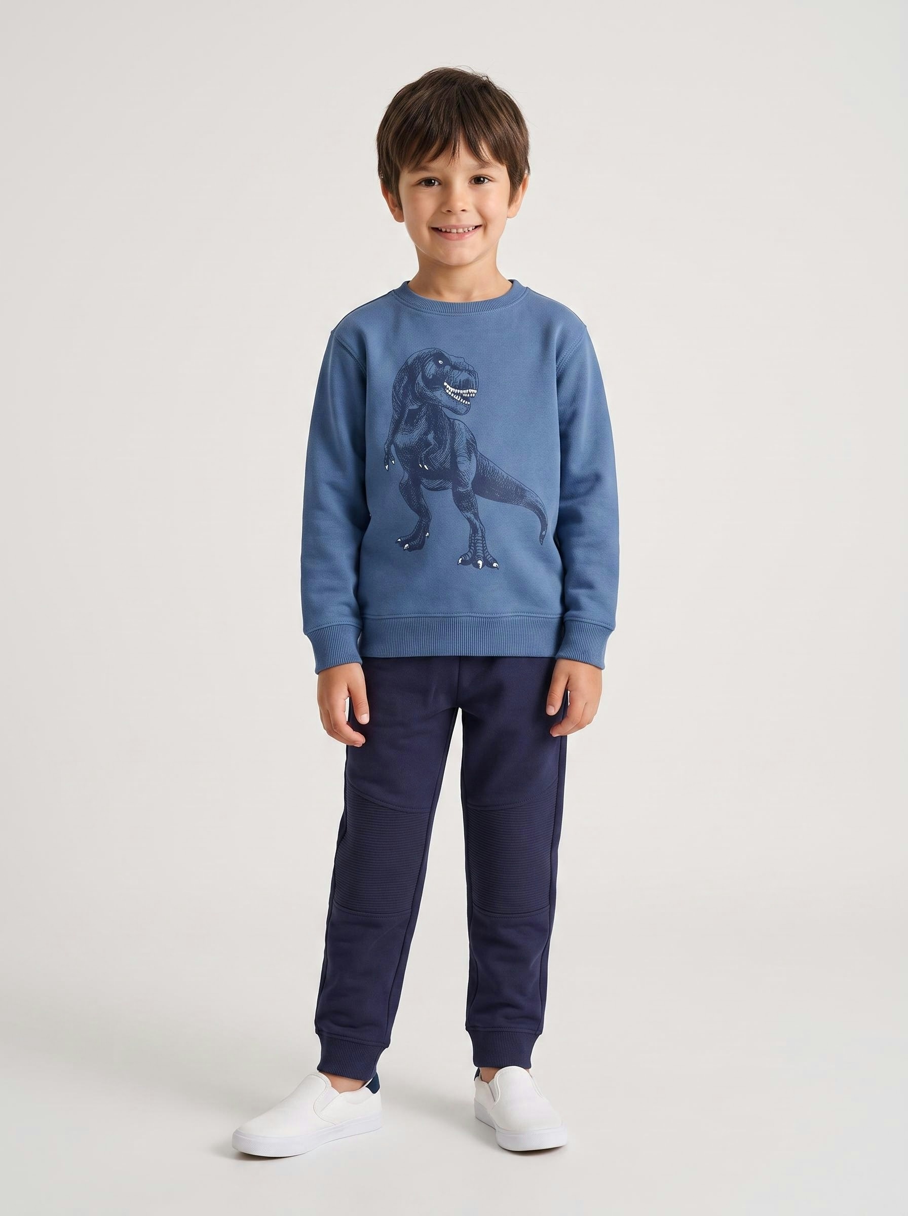 Blue Seven Sweat-shirt , mélange coton et super motif dinosaure,
