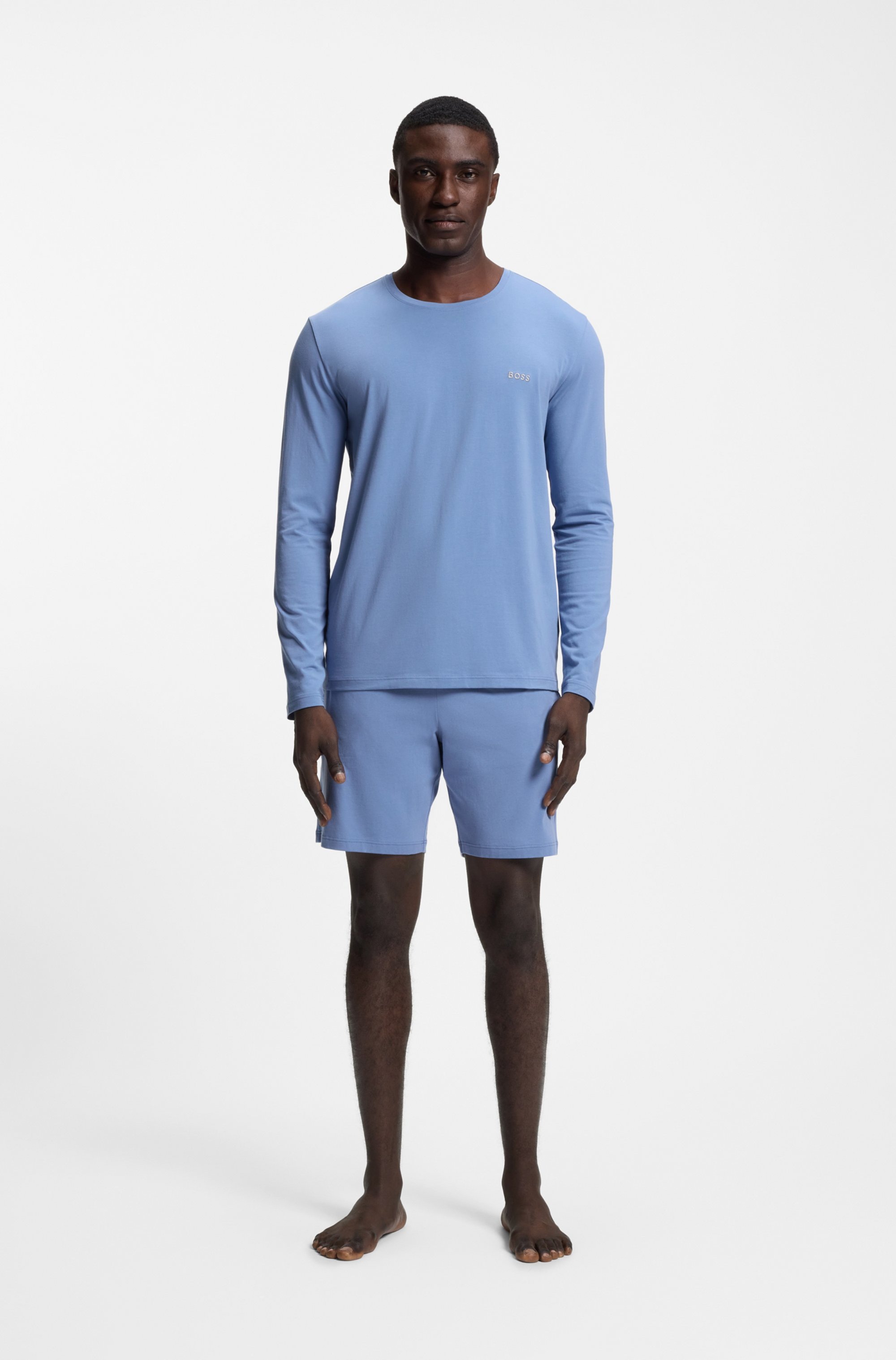 BOSS Langarmshirt »Mix&Match LS« mit Logoschriftzug