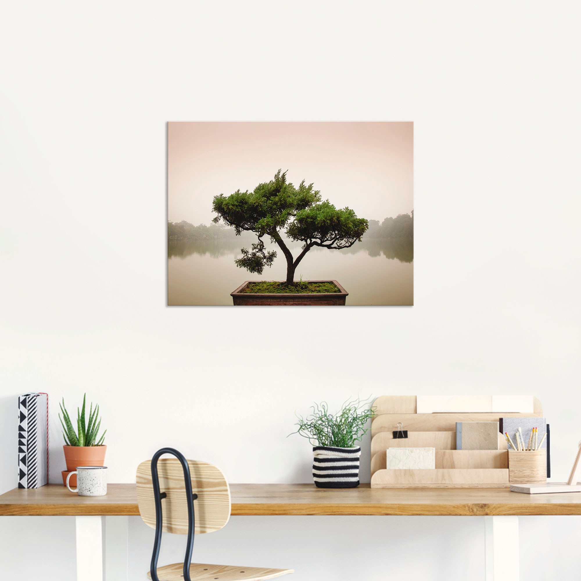 Artland Wandbild »Chinesischer Bonsaibaum«, Bäume, (1 St.), als Alubild, Outdoorbild, Leinwandbild, Poster, Wandaufkleber