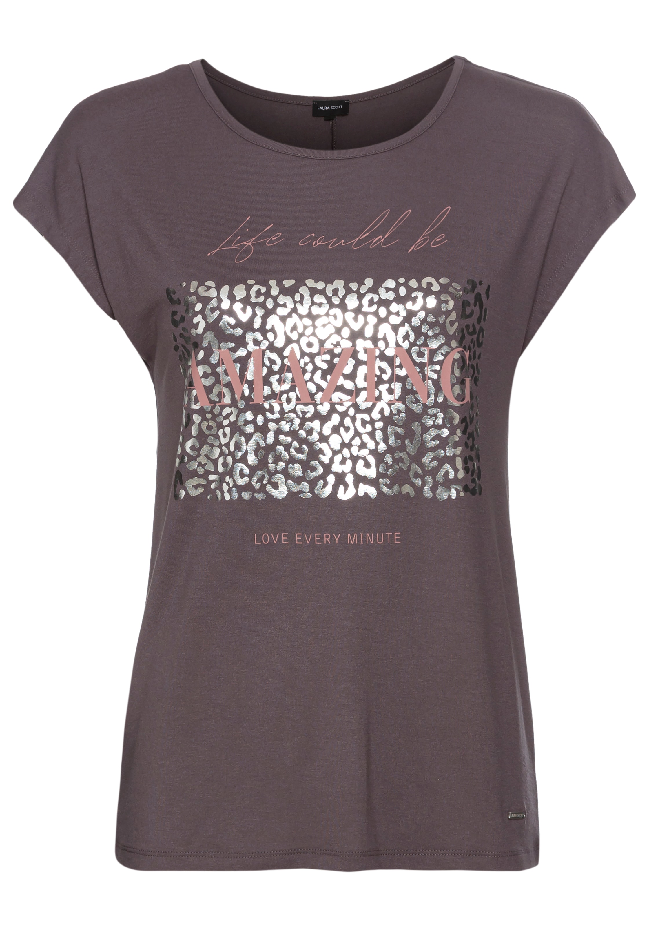 Laura Scott T-Shirt, mit modischem Folienprint