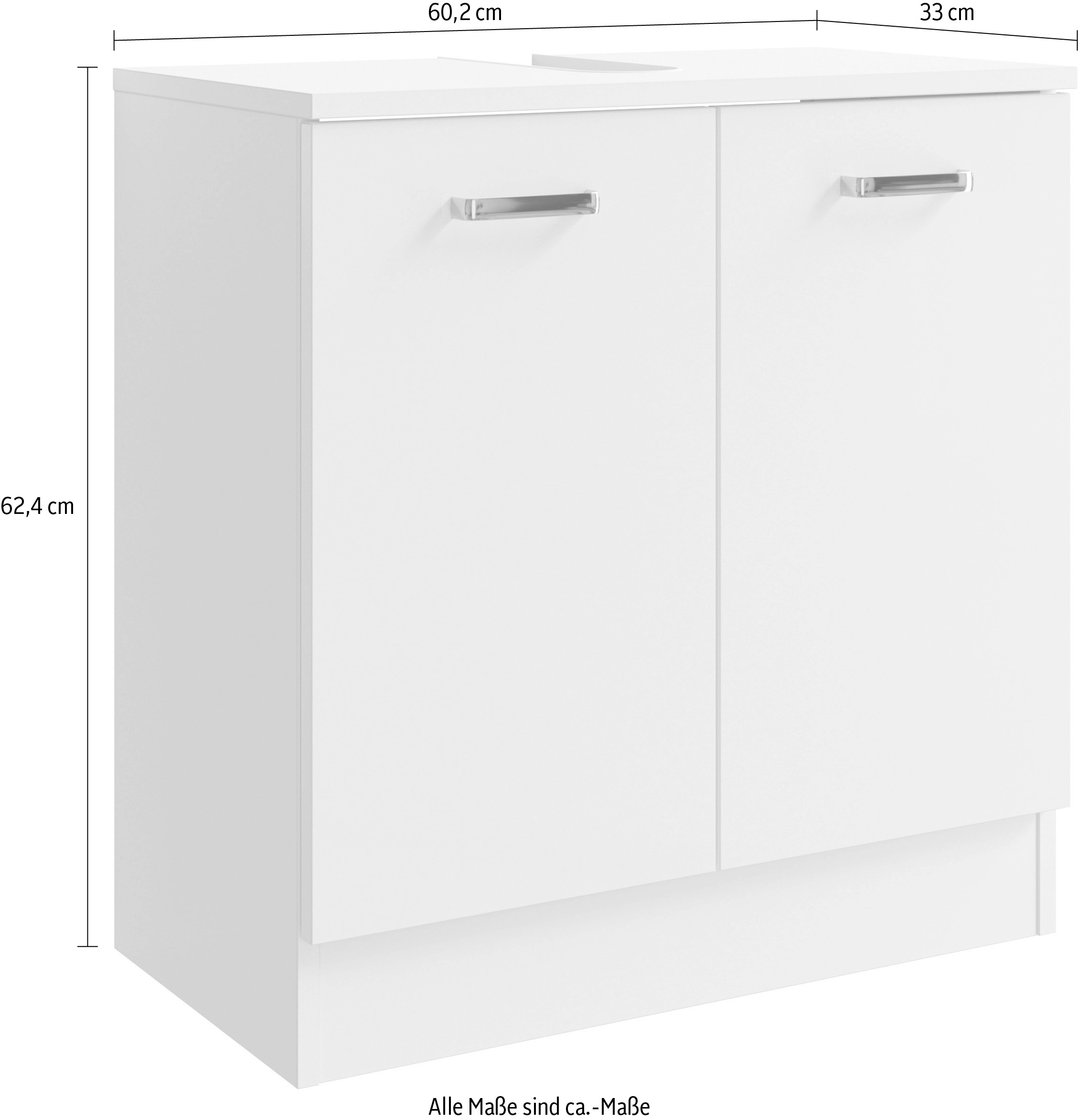 Saphir Armoire sous lavabo »Quickset 301« 60,2 cm de large
