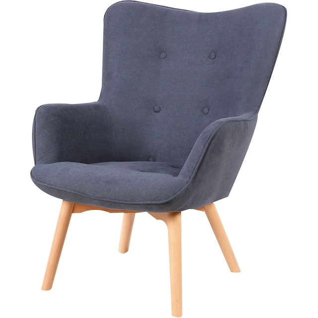 Homexperts Sessel »Aron«, (1 St.), Sessel mit Knopfsteppung, wahlweise mit  Hocker günstig kaufen