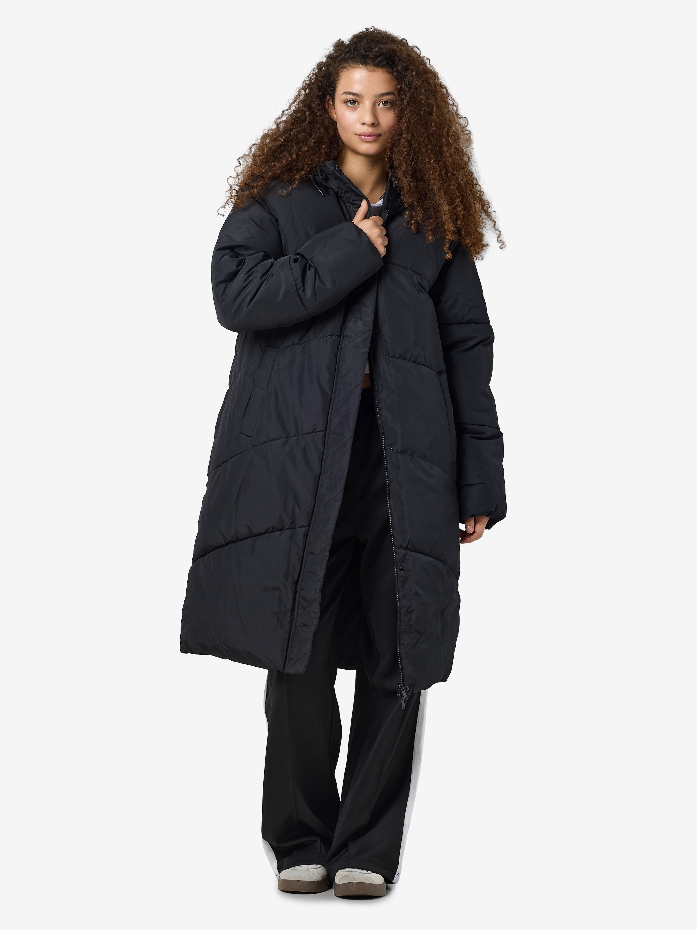 Noisy may Steppjacke »NMTENNA L/S LONG JACKET NOOS«, mit Kapuze