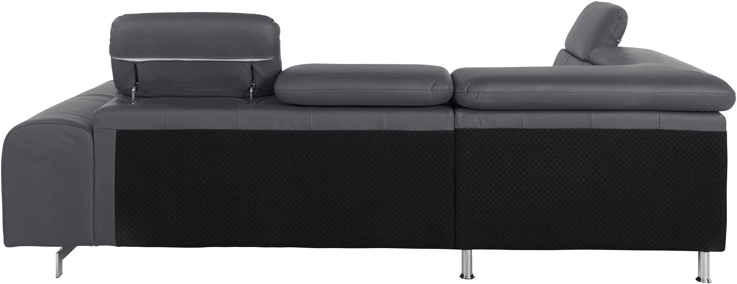 COTTA Ecksofa »Chef L-Form«, mit Kopfteilverstellung, edle Metallkufen, wahlweise mit Bettfunktion