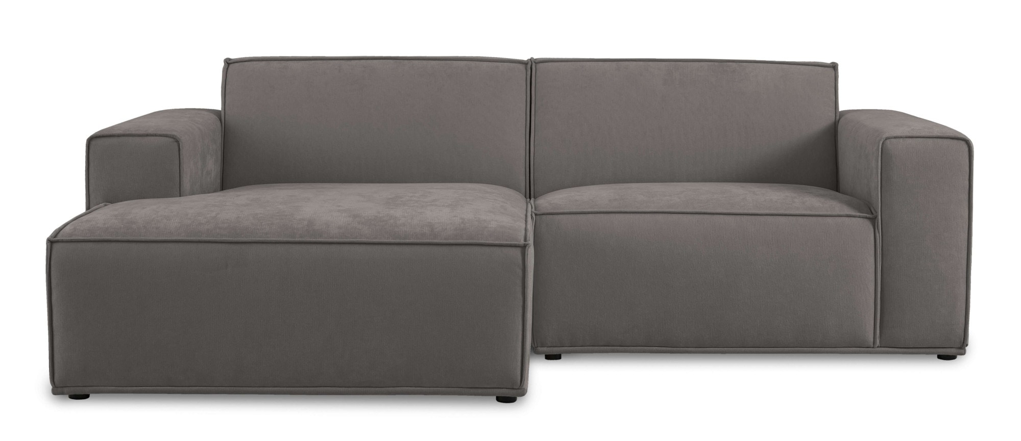Home affaire Ecksofa »Avelin, 228 cm, L-Form, Chenille, Struktur-Boucle« mit Wellenunterfederung, Kedernaht, bodentief, Skandi-Design