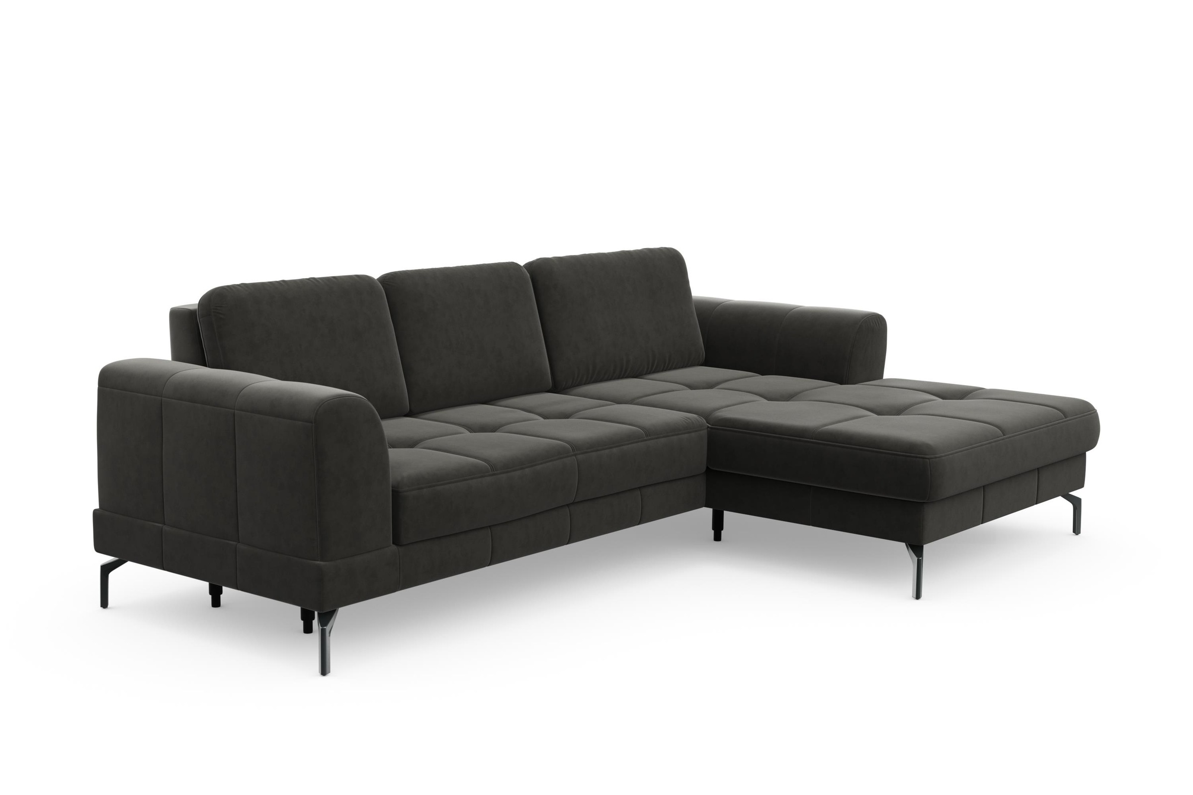 sit&more Ecksofa »Bendigo L-Form« inklusive Sitztiefenverstellung, Bodenfreiheit 15 cm, 2 Fussfarben