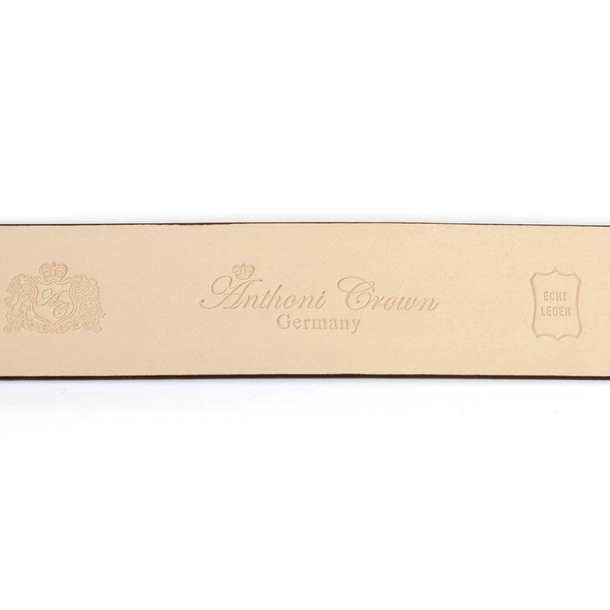 Anthoni Crown Ceinture en cuir avec boucle de ceinture couleur or