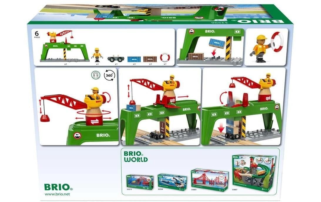 BRIO® Bâtiment de train jouet »BRIO Bahn Verlade-Terminal mit Containerkran«