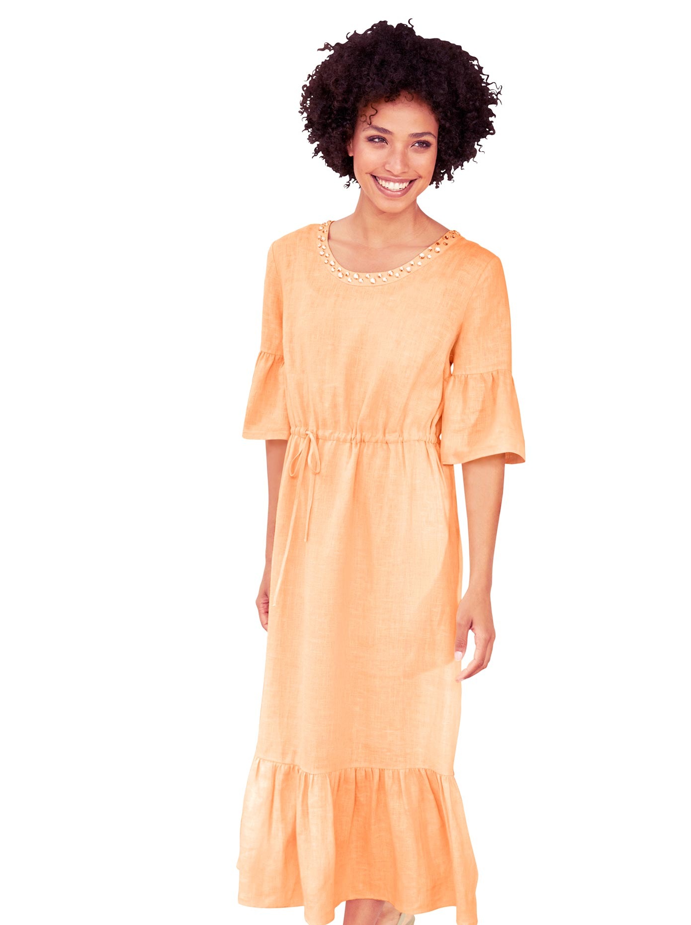 LINEA TESINI by Heine Volantkleid »Leinenkleid« kaufen