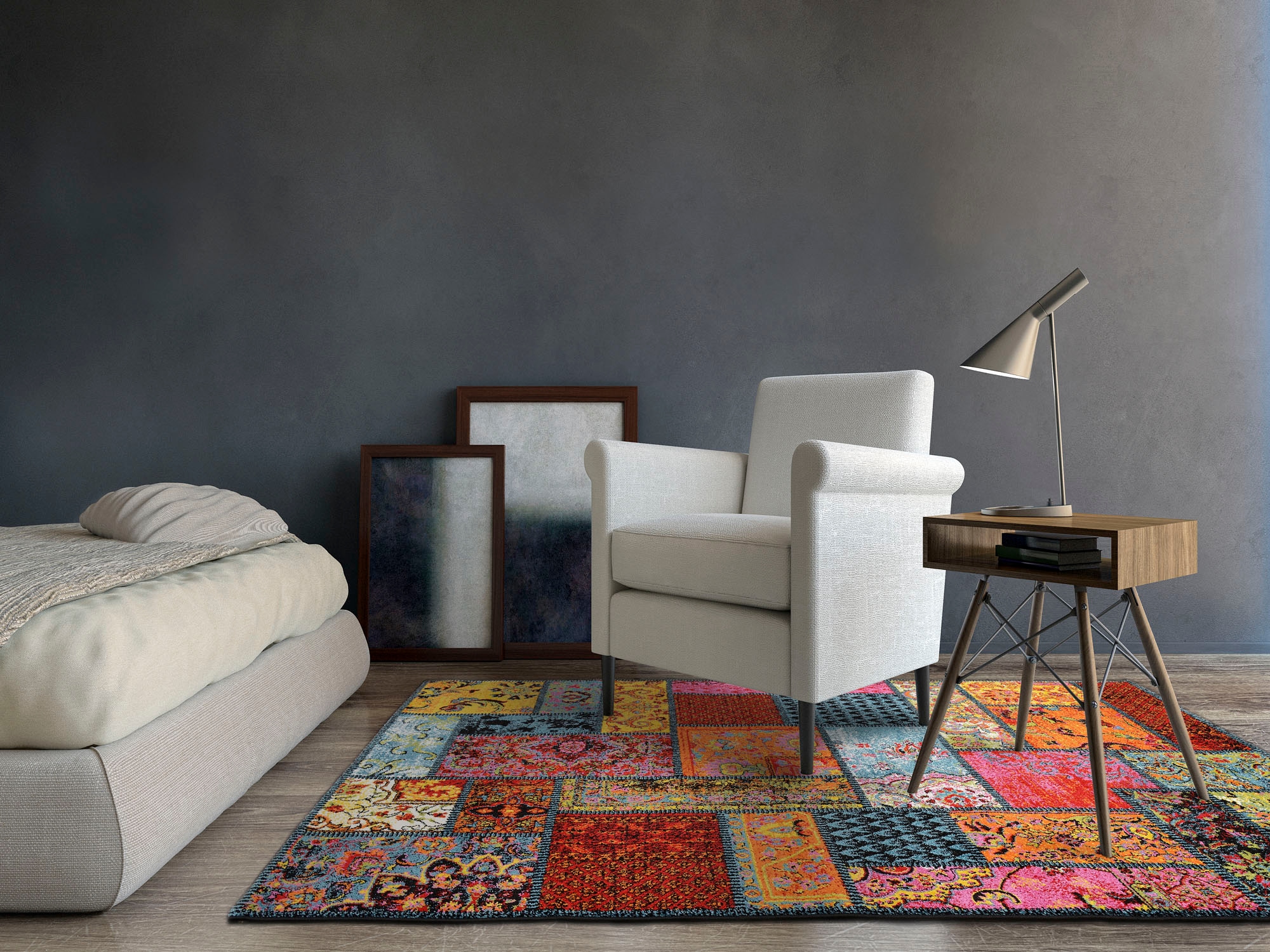 OCI DIE TEPPICHMARKE Teppich »HAPPINESS ORI« rechteckig 20 mm Höhe Kurzflor, Wohnzimmer, kontrastreiches Design
