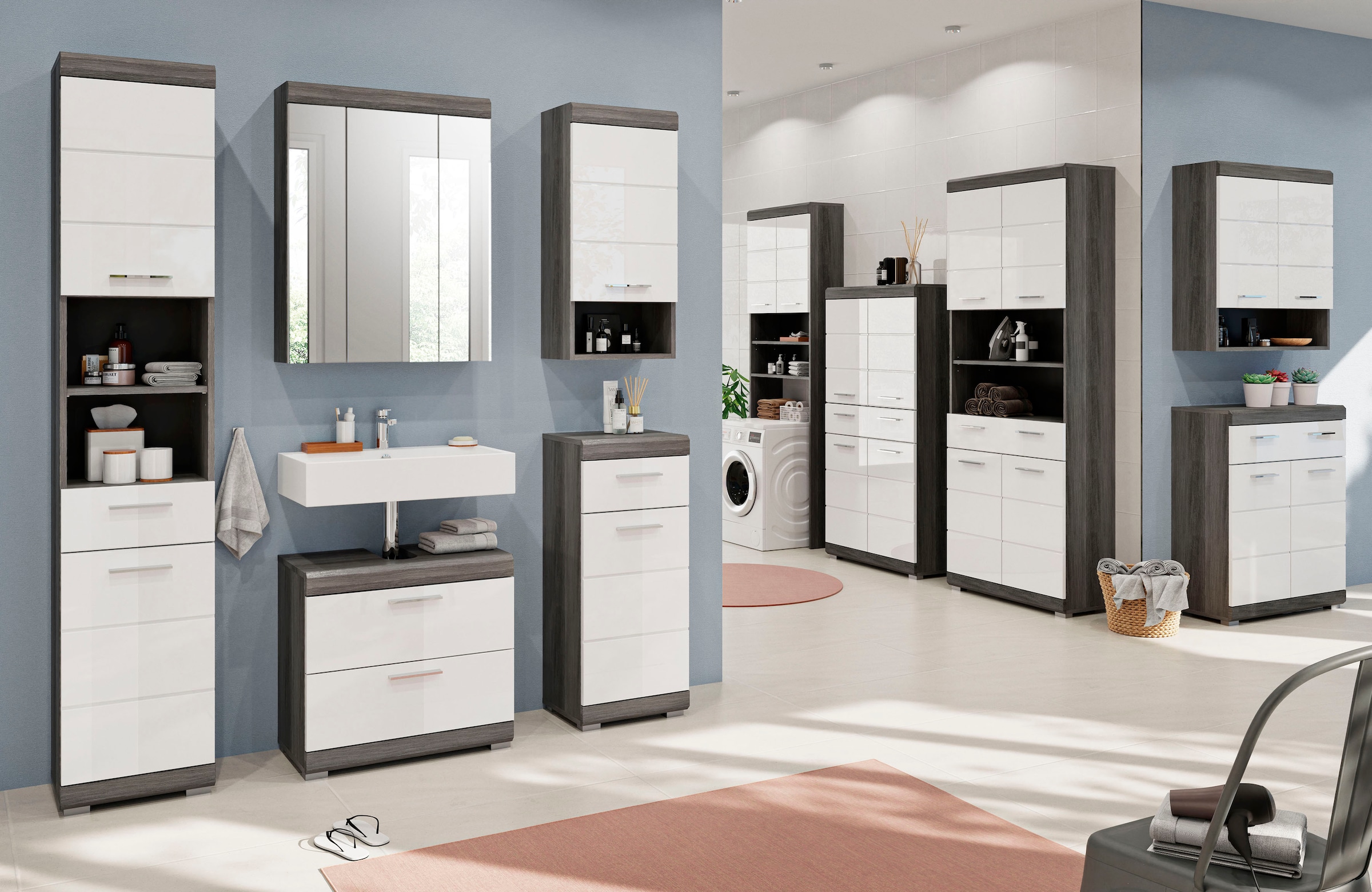INOSIGN Unterschrank »SIENA, Breite 37cm, 1 Tür, 1 Schubkasten, 2 Fächer, MDF-Front«, (1 St., TOPSELLER!), in verschiedenen Farben erhältlich, Badmöbel, Badschrank, Kommode, Bad