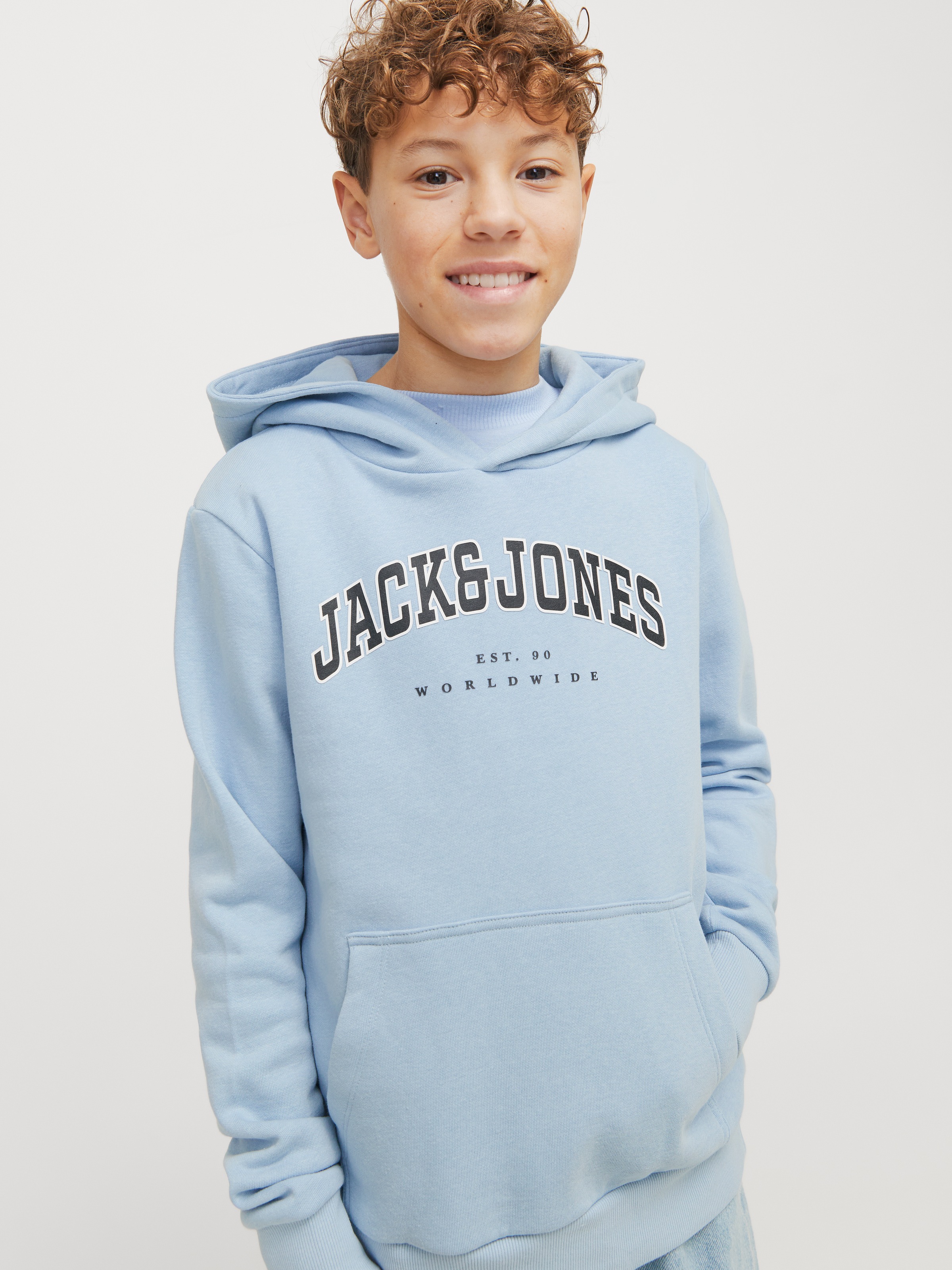 Jack & Jones Junior Kapuzensweatshirt »JJECALEB VARSITY SWEAT HOOD NOOS JNR«