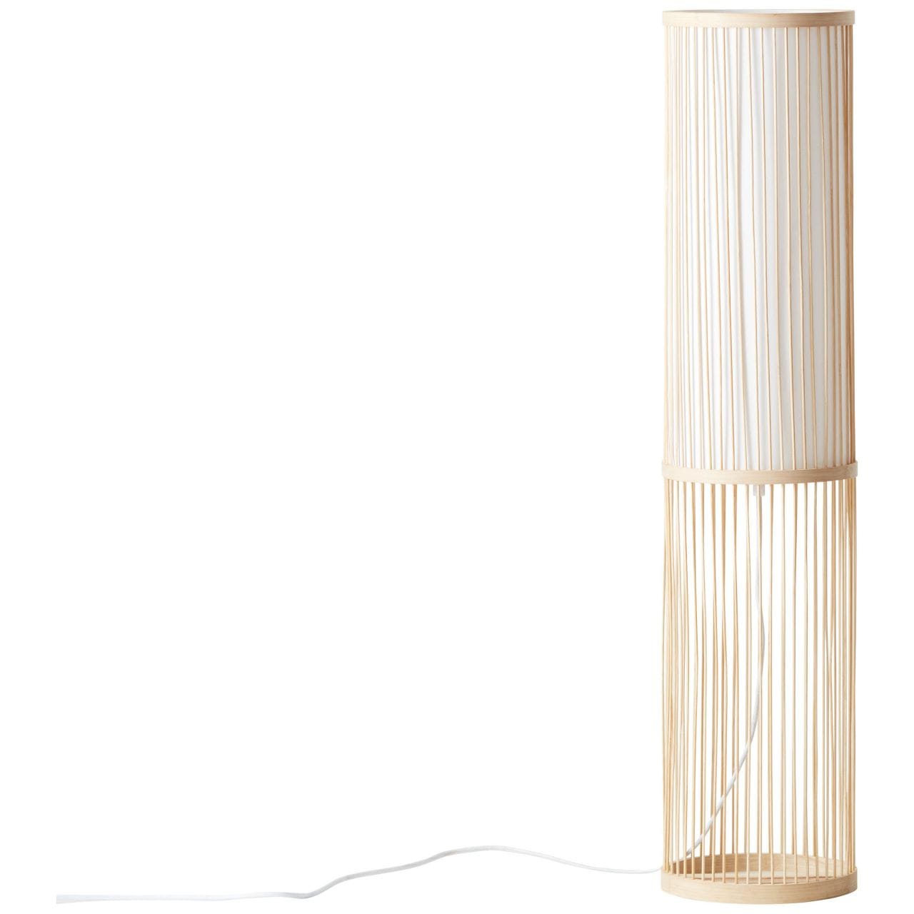 Brilliant Stehlampe »Nori«, 1 flammig-flammig, 90,5 cm Höhe, Ø 20 cm, E27,  Bambus/Textil, natur/weiss günstig kaufen | Standleuchten