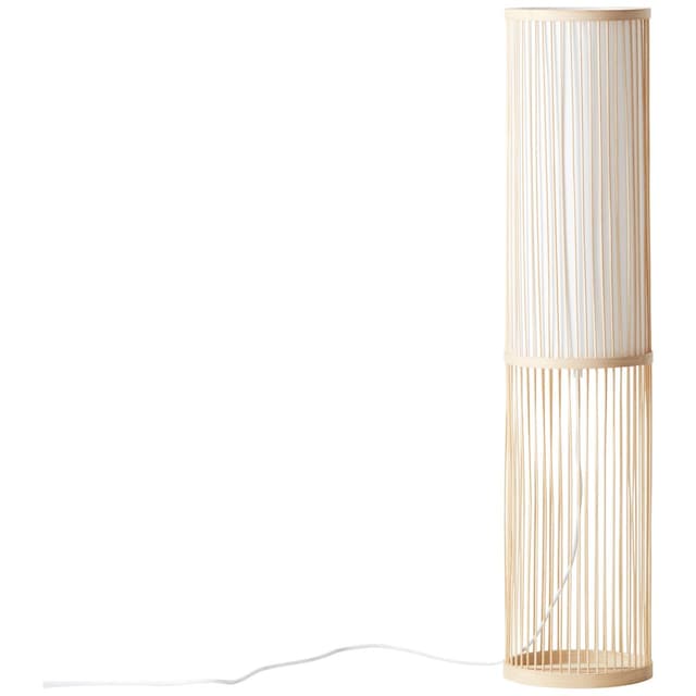 Brilliant Stehlampe »Nori«, 1 flammig-flammig, 90,5 cm Höhe, Ø 20 cm, E27,  Bambus/Textil, natur/weiss günstig kaufen