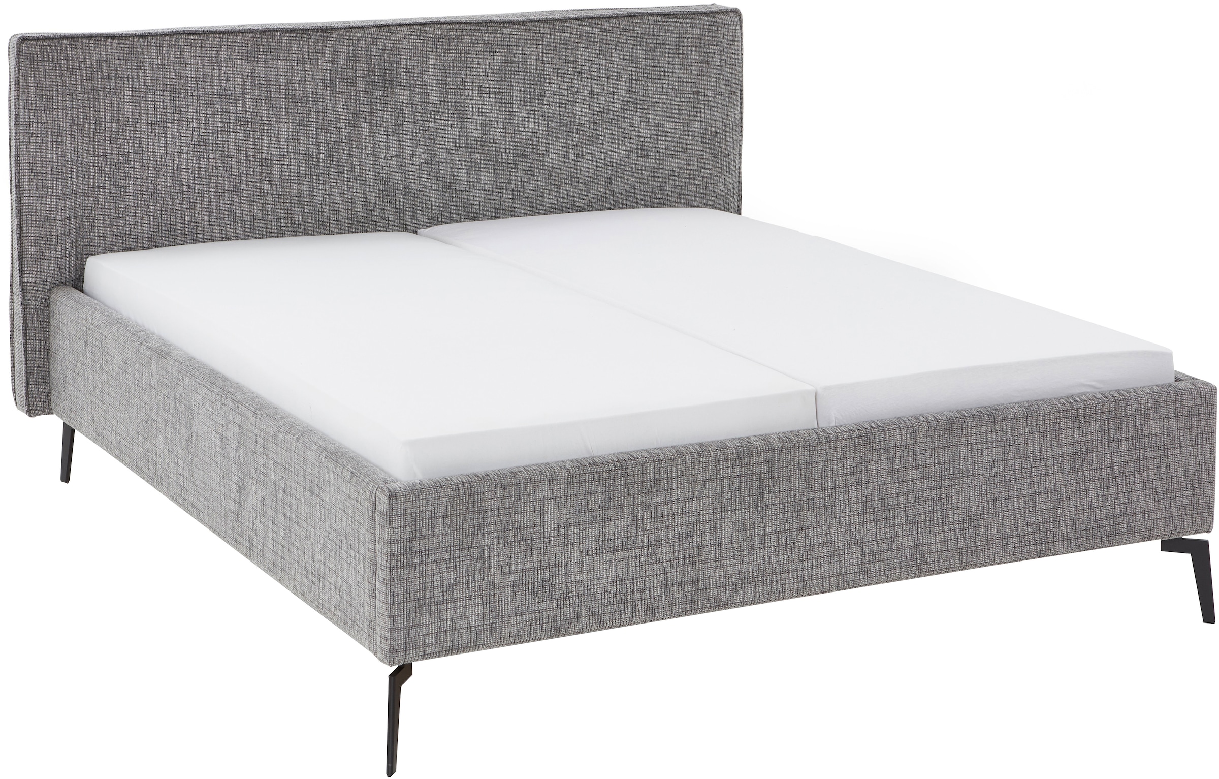 meise.möbel Polsterbett »Riva II«, mit schwarzen Metallfüssen, wahlweise mit Bettkasten