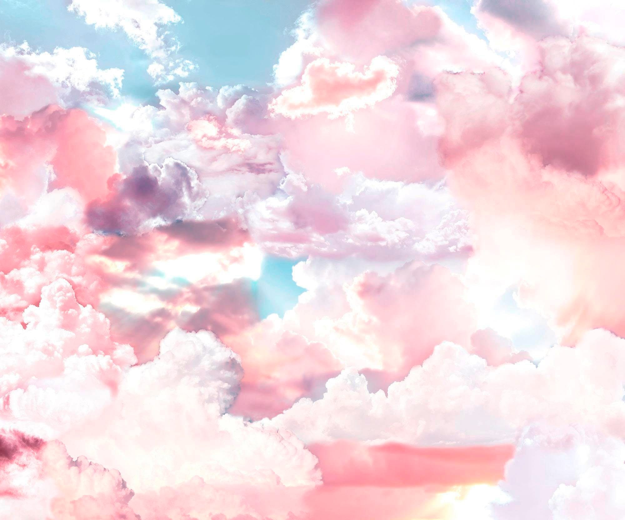 Image of Komar Vliestapete "Digitaldruck Vlies - Clouds - Grösse 300 x 250 cm" bedruckt glatt Wohnzimmer, Schlafzimmer