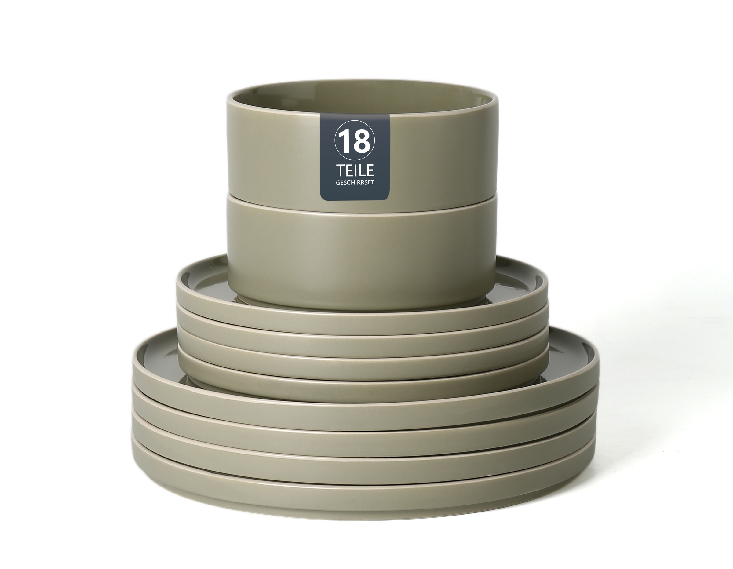 GOODproduct Geschirr-Set »Ylvii, aussen matt, innen glänzend« spülmaschinenfest und mikrowellengeeignet