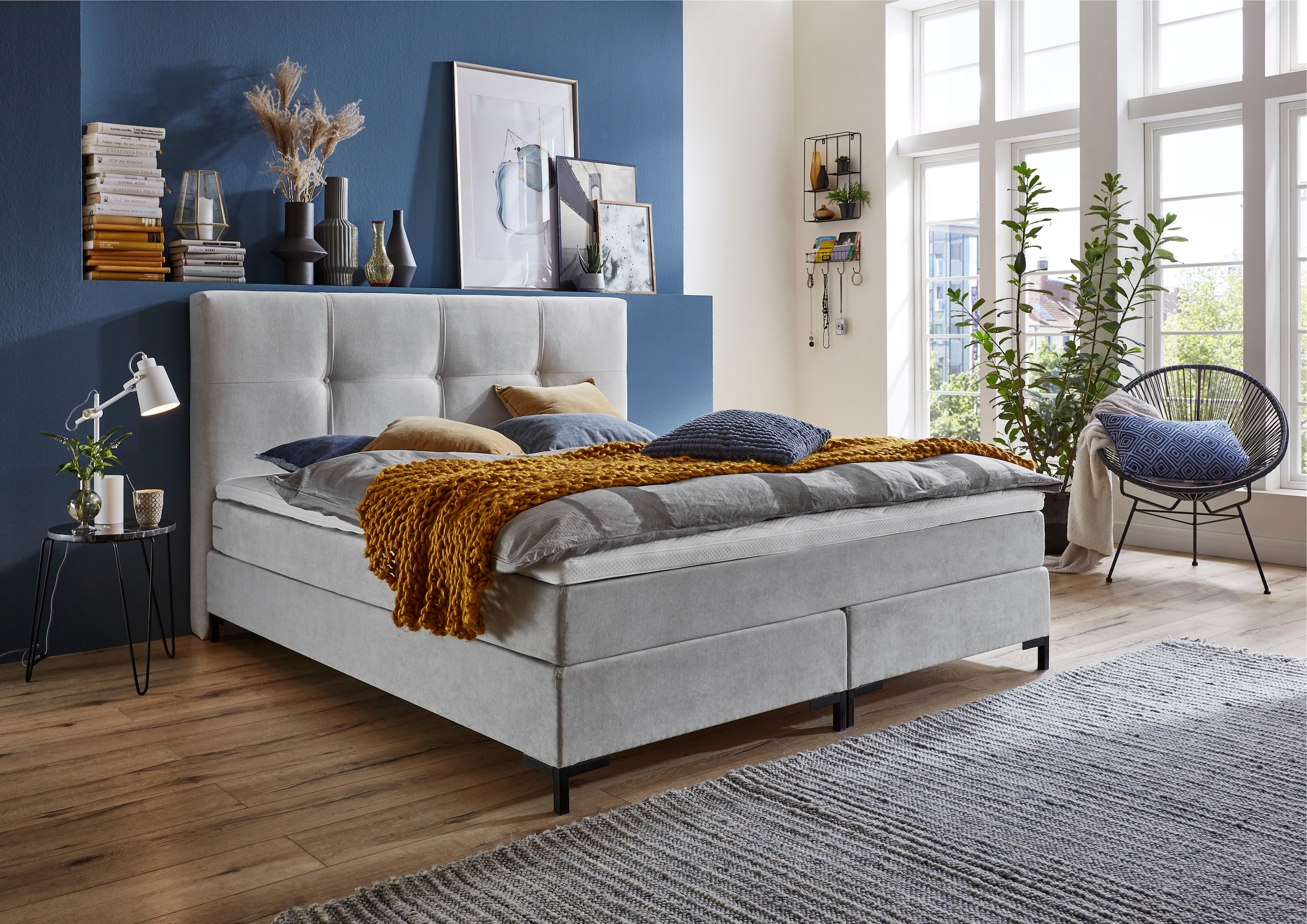 ATLANTIC home collection Boxspringbett »Romy«, Taschen-Federkernmatratze, inkl. Topper