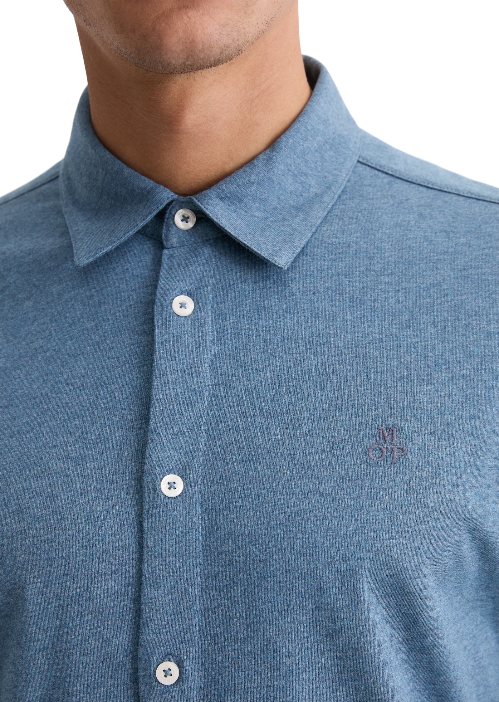 Marc O'Polo Chemise à manches longues »regular fit aus reiner Bio-Baumwolle« Jerseyhemd