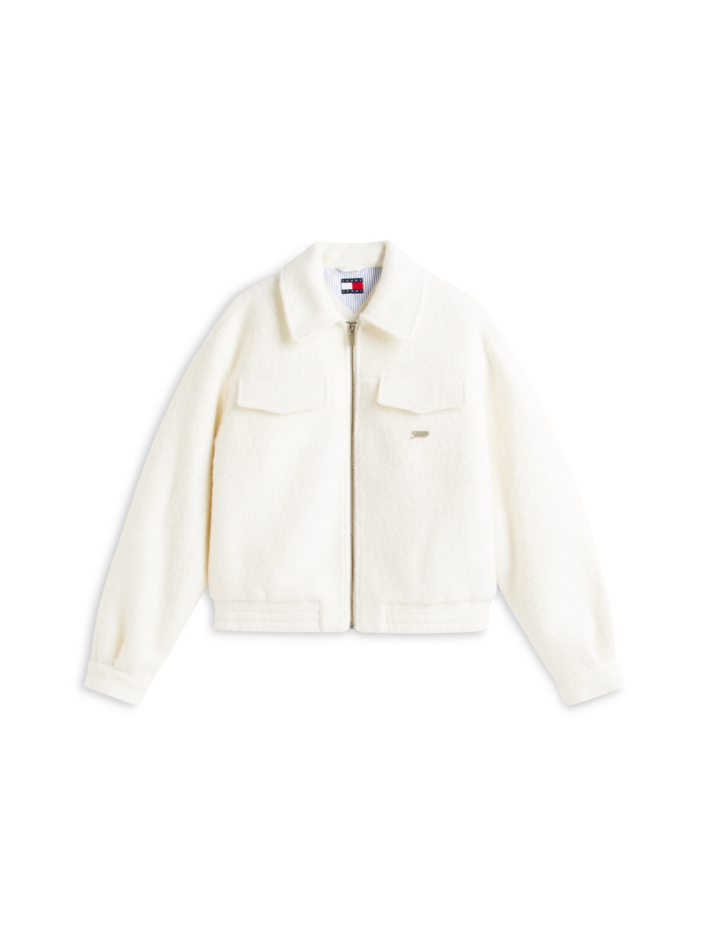 Tommy Jeans Blouson »TJW  OVS WOOL ZIP FRONT JACKET« mit Wolle