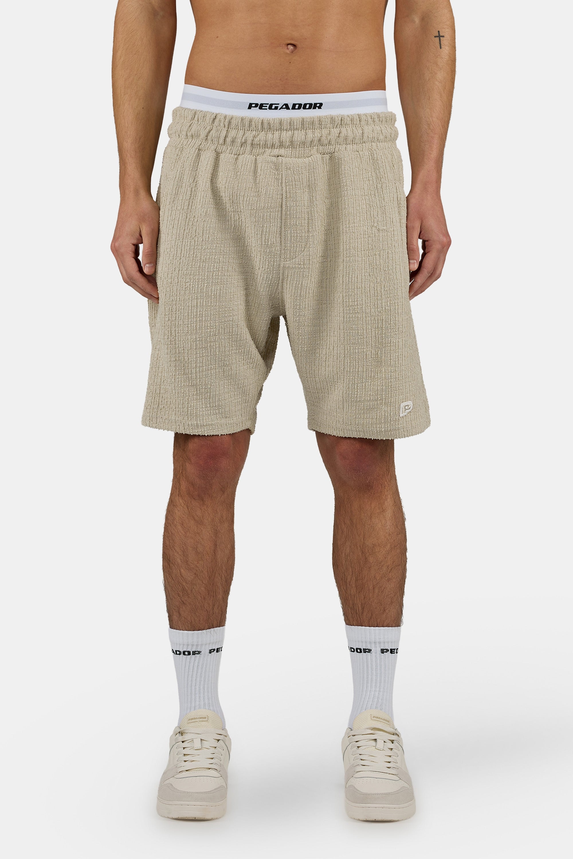 Image of PEGADOR Shorts "Libco Structured Knit Shorts" Materialmix, regular fit