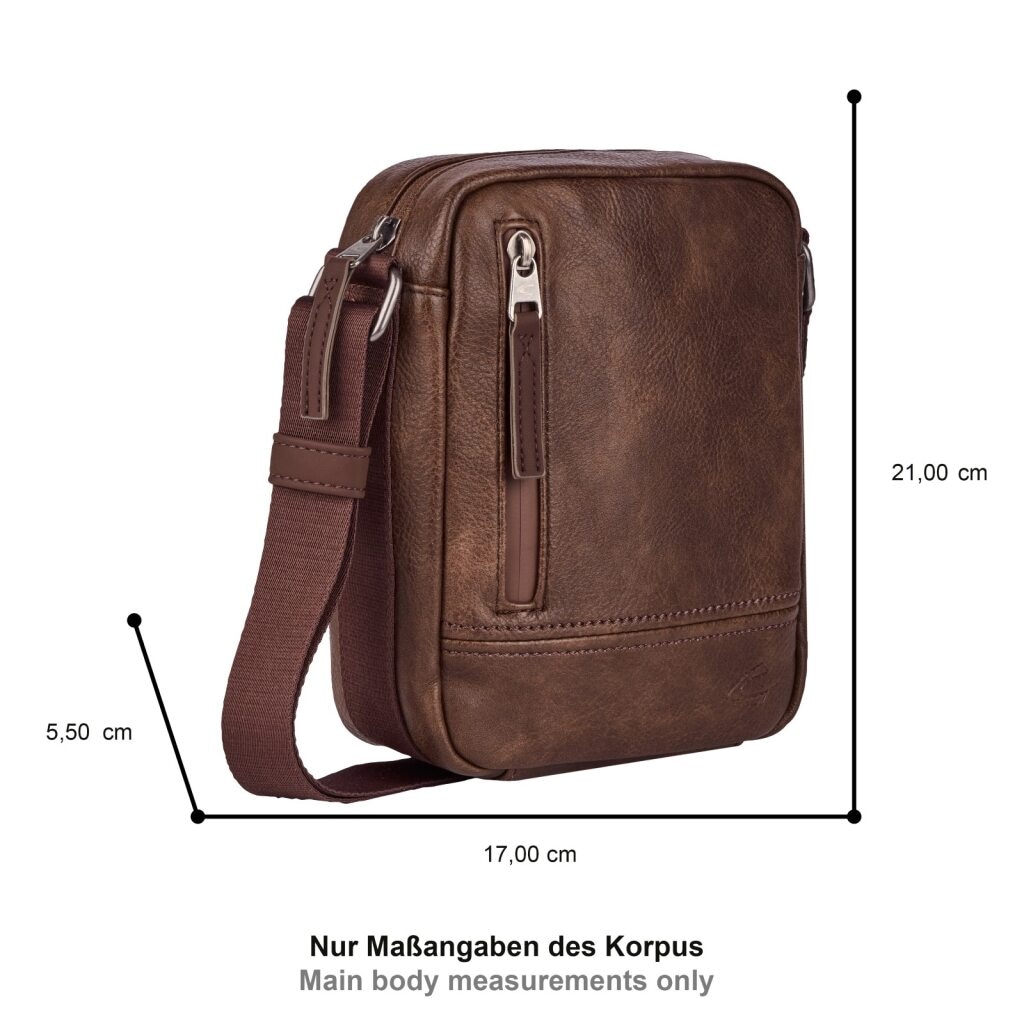 camel active Umhängetasche »Traces« Herren, Schultertasche, funktional mit vielen Fächern