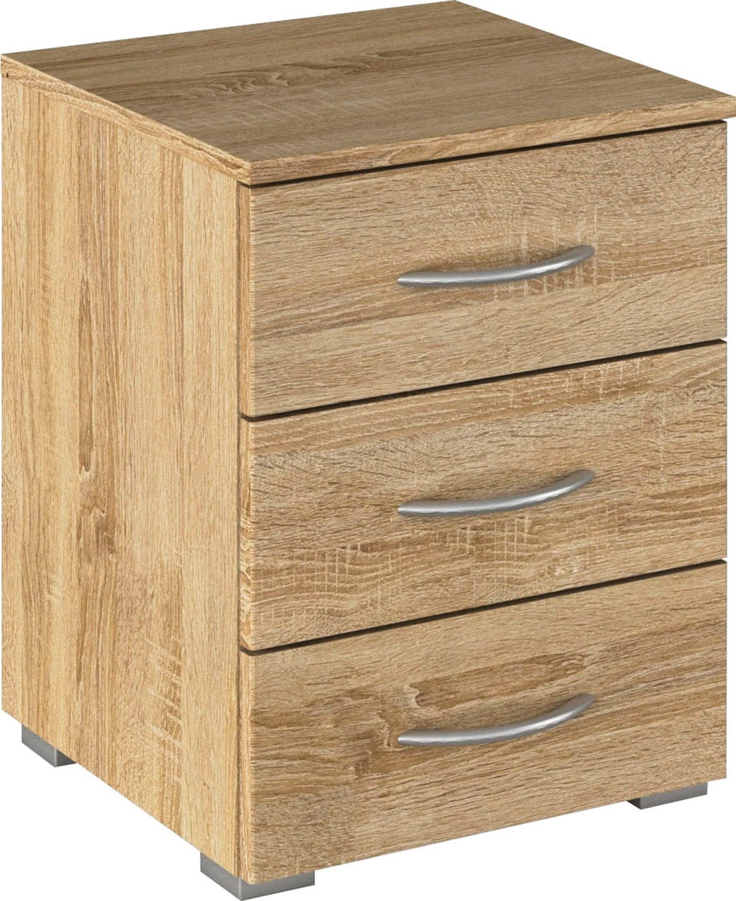 Image of rauch Nachtkommode "Nachttisch Nachtkonsole Beistelltisch Kommode Sideboard TORRENT" mit 3 geräumigen Schubkästen, Breite 40 cm MADE IN GERMANY