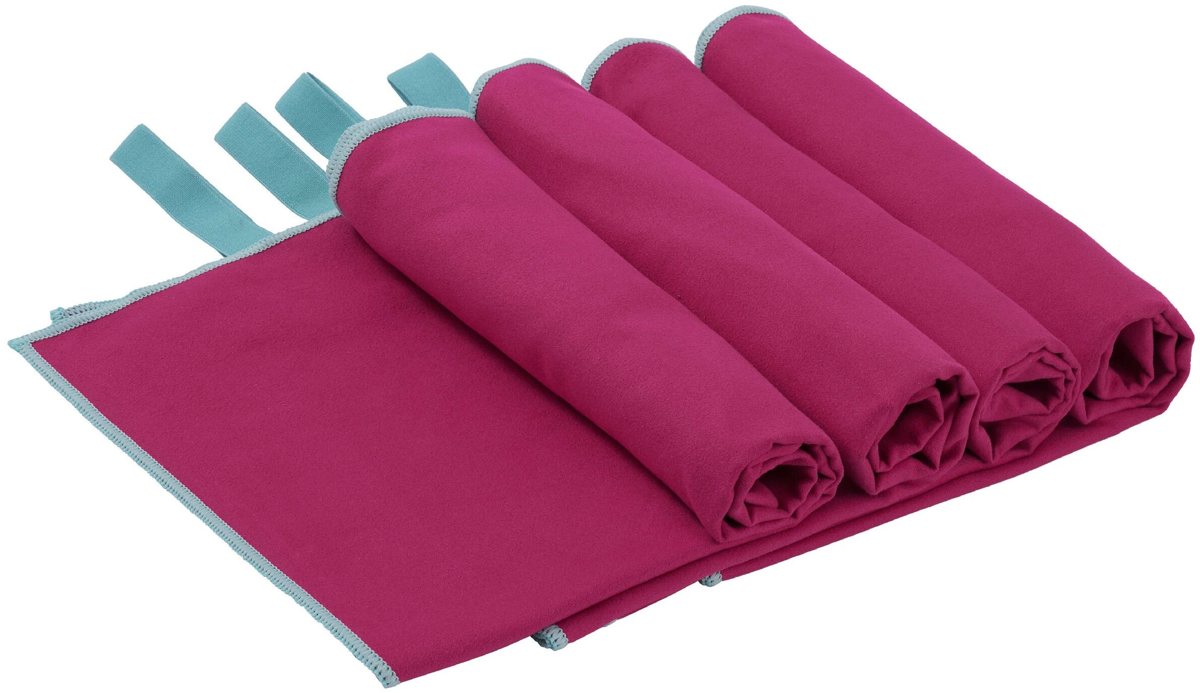 GOODproduct Handtücher »Leoa, diverse Grössen, Sporthandtuch, Reisehandtuch, Strandtuch« sehr leicht, kompakt, schnelltrocknend, Mikrofaser mit Kontrastnaht