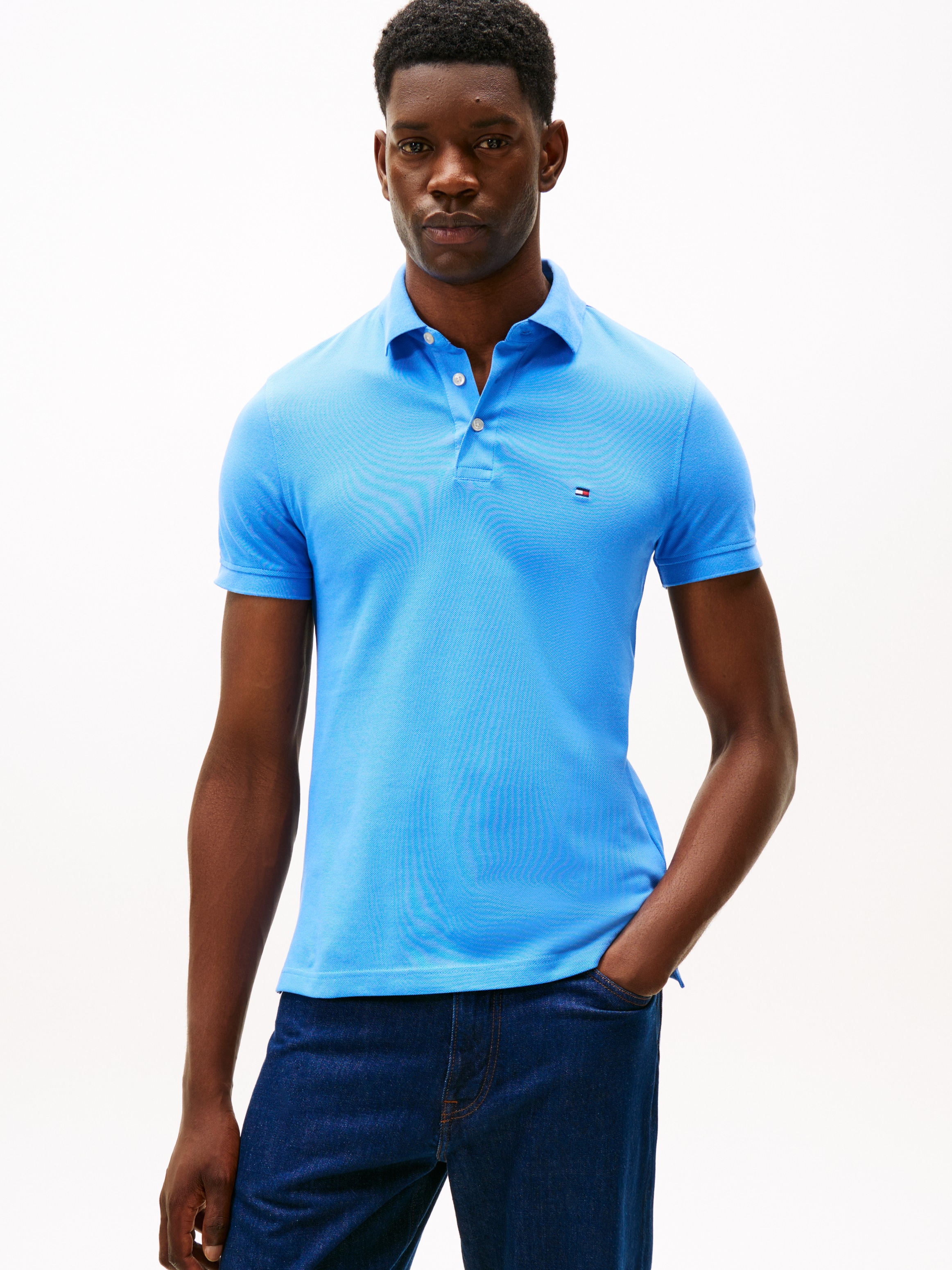 Image of Tommy Hilfiger Poloshirt "1985 SLIM POLO" mit Stickerei, Piqué-Qualität, Slim fit