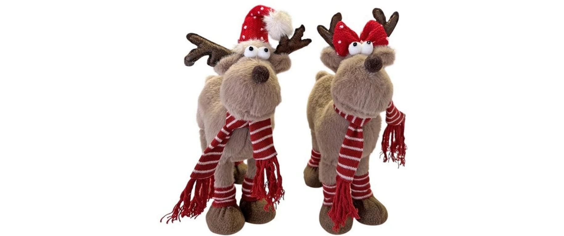 Dameco Figurine de Noël »Weihnachtsfigur Elch, 10 x 20 x 37 cm, 2er Set«