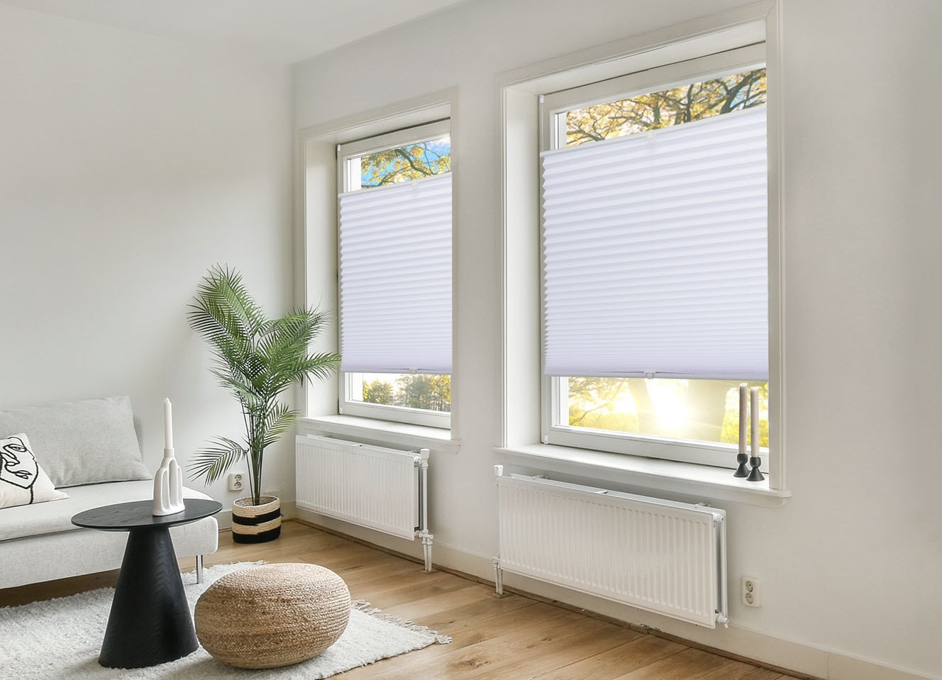 my home Plissee »GELLO«, Lichtschutz, ohne Bohren, verspannt, in Streifen-Optik, Klemmfix, im Fixmass