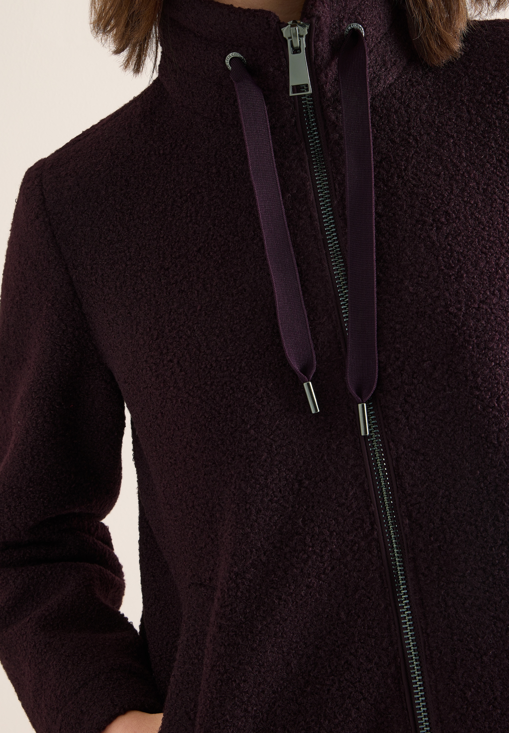 Cecil Veste courte ohne Kapuze in weicher Teddy-Qualität