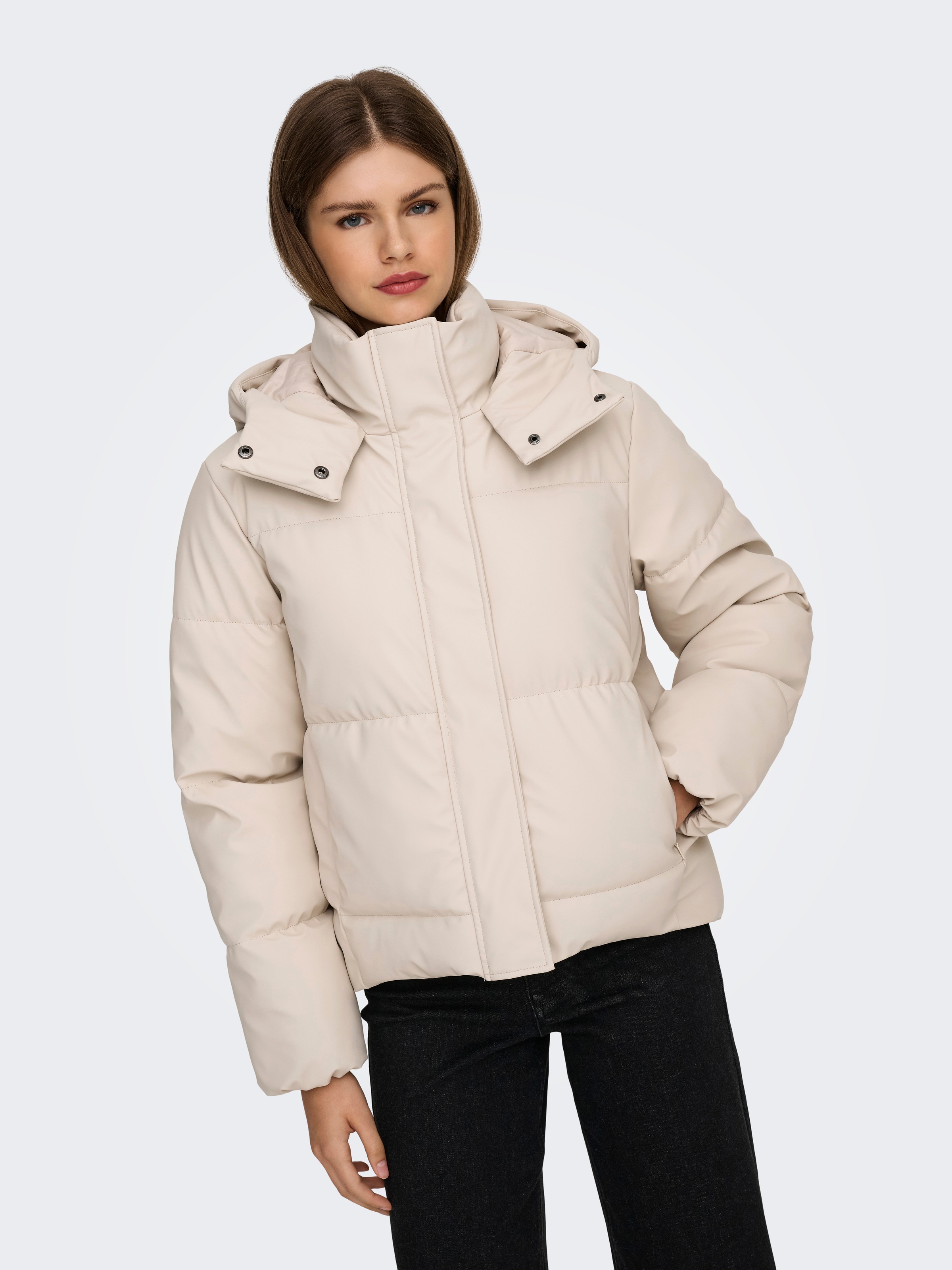 Image of ONLY Steppjacke "ONLAGNES COATED PUFFER JACKET OTW" mit Kapuze