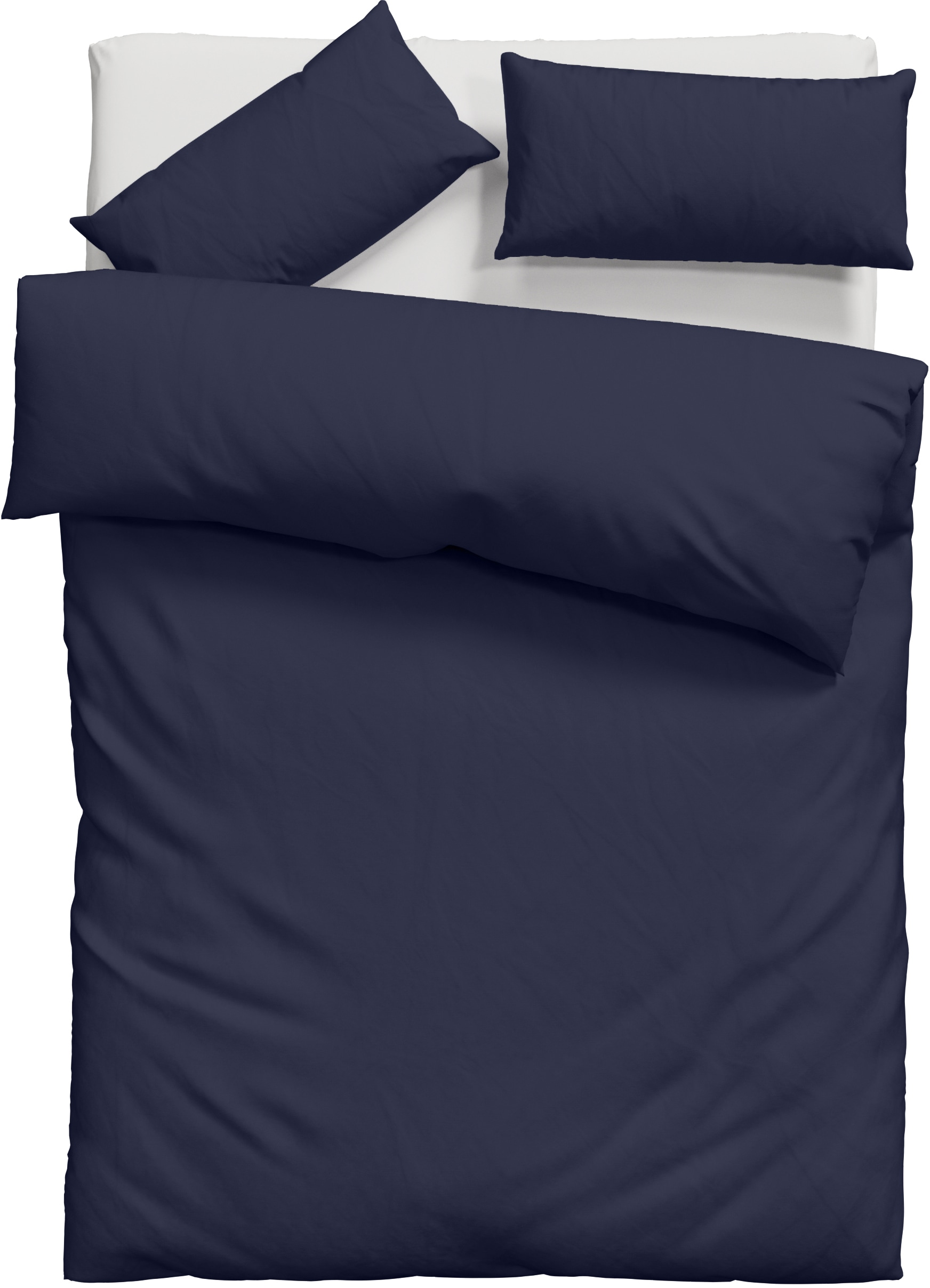 GOODproduct Bettwäsche »Mila in 135x200, 155x220 oder 200x200 cm« 2 tlg. Mako-Satin, Bettwäsche aus Baumwolle, unifarbene Bettwäsche